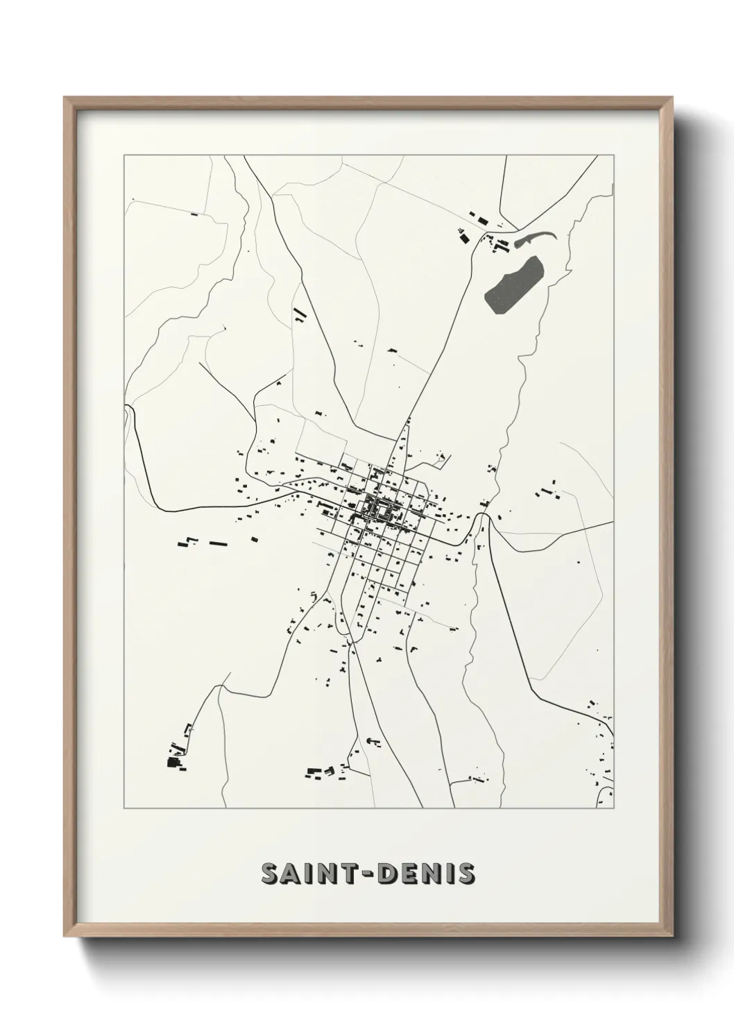 Une affiche de carte sur Saint-Denis