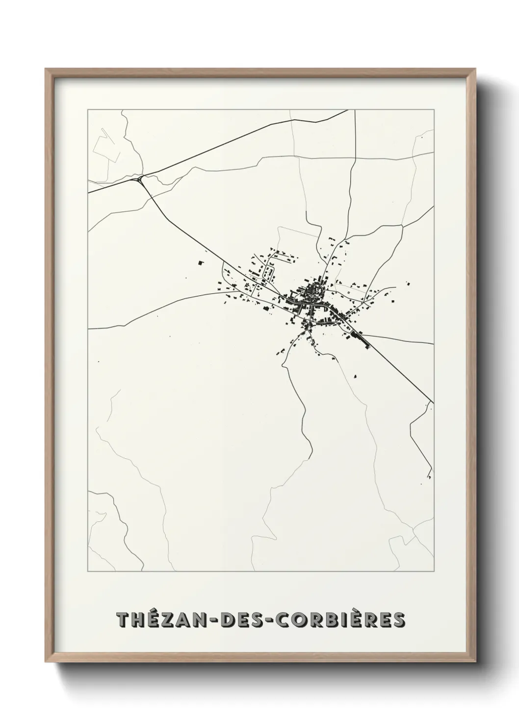 Un poster carteThézan-des-Corbières