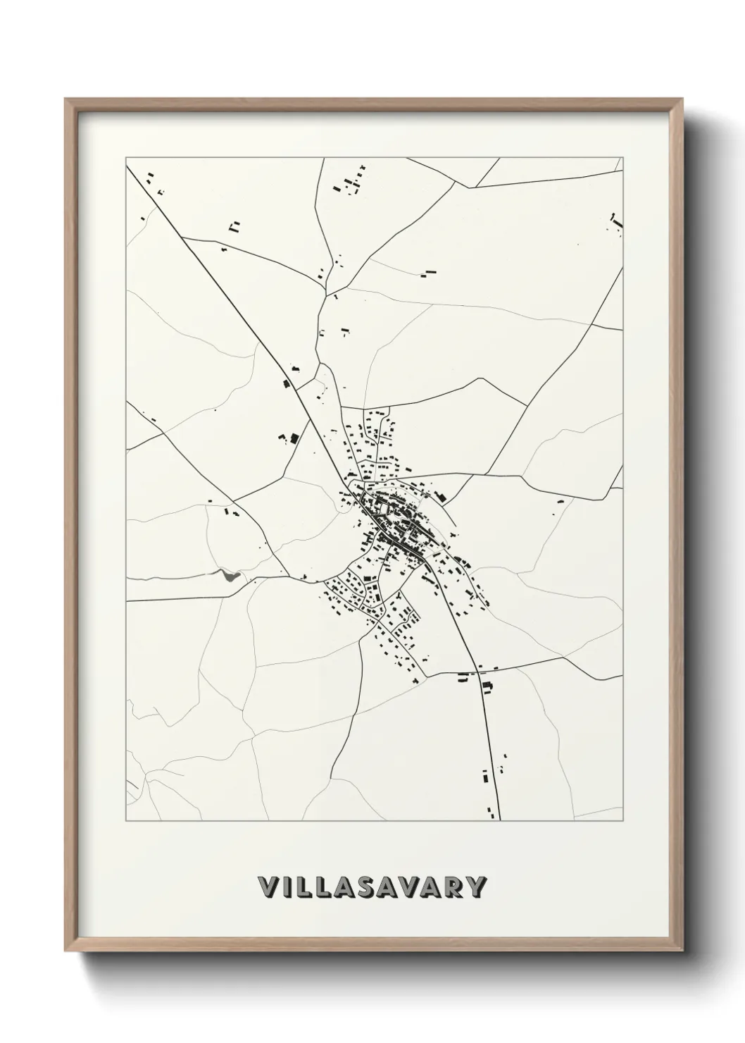 Une affiche de carte sur Villasavary