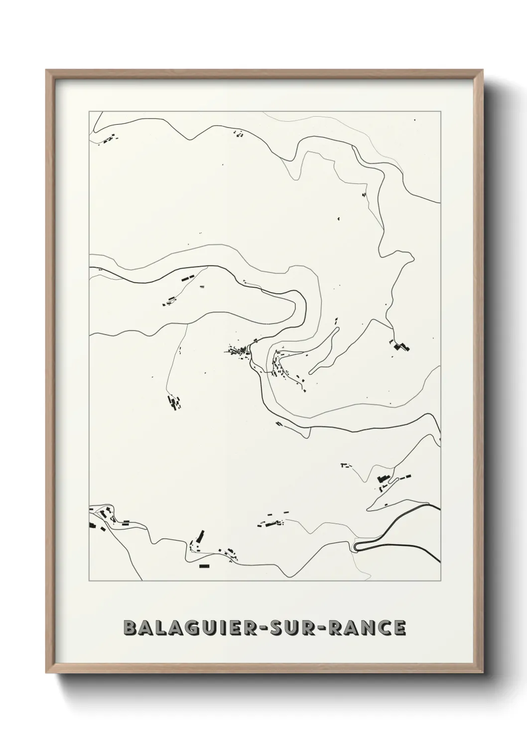 Un poster carteBalaguier-sur-Rance