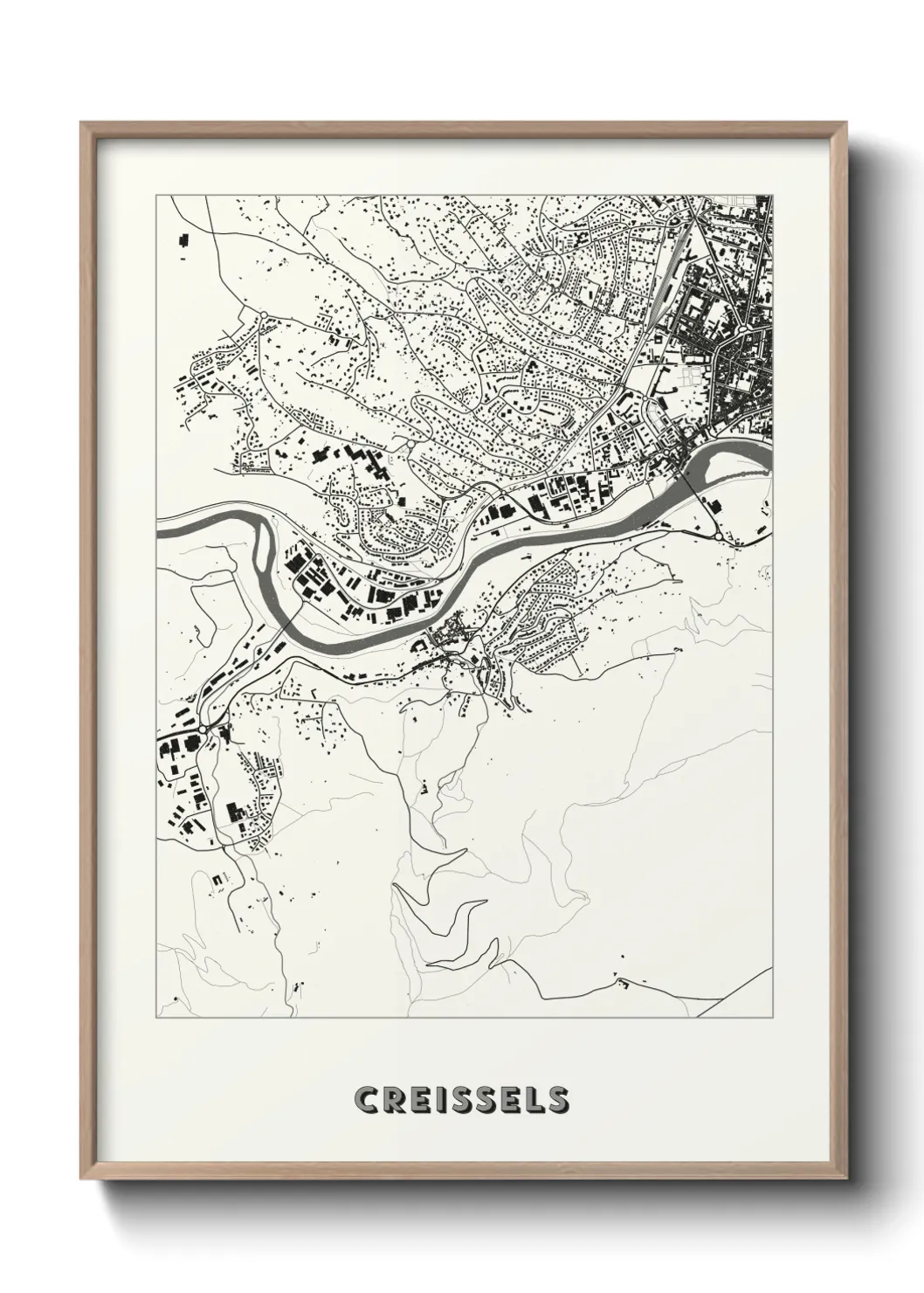 Une affiche de carte sur Creissels
