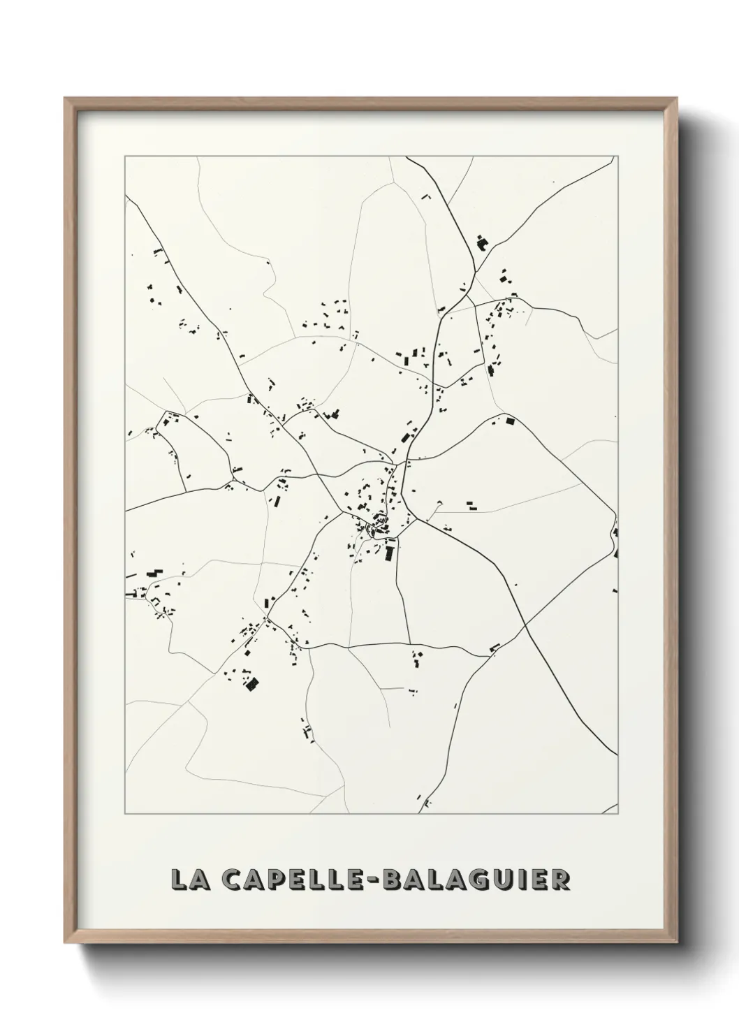 Une affiche de carte sur La Capelle-Balaguier