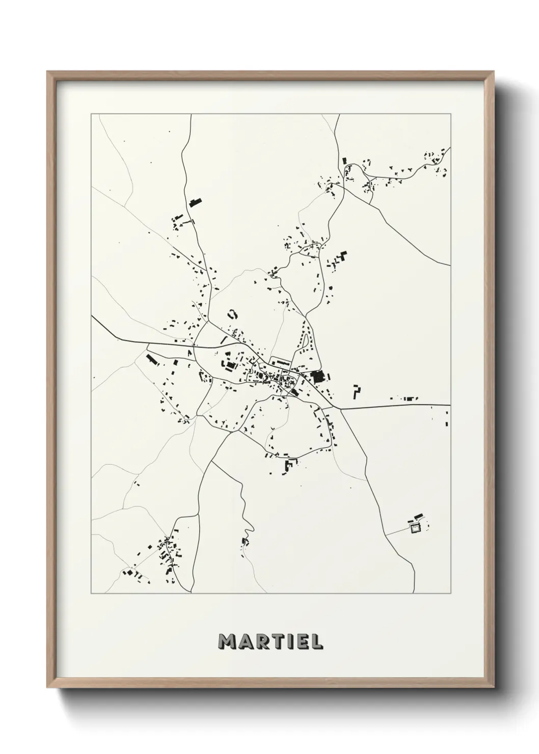 Une affiche de carte sur Martiel