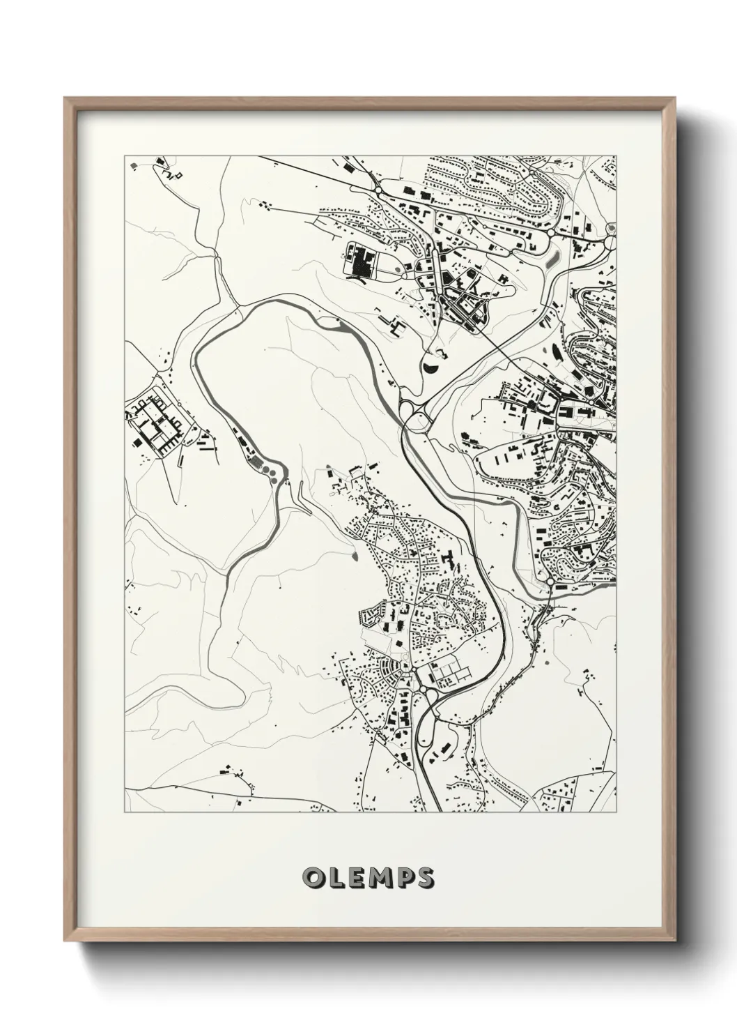 Une affiche de carte sur Olemps