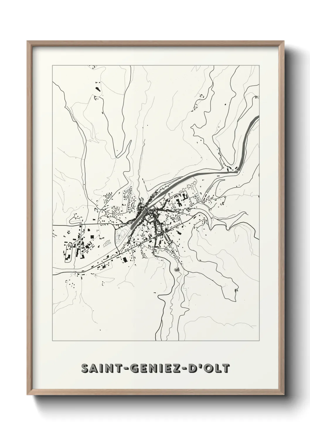 Un poster carteSaint-Geniez-d'Olt