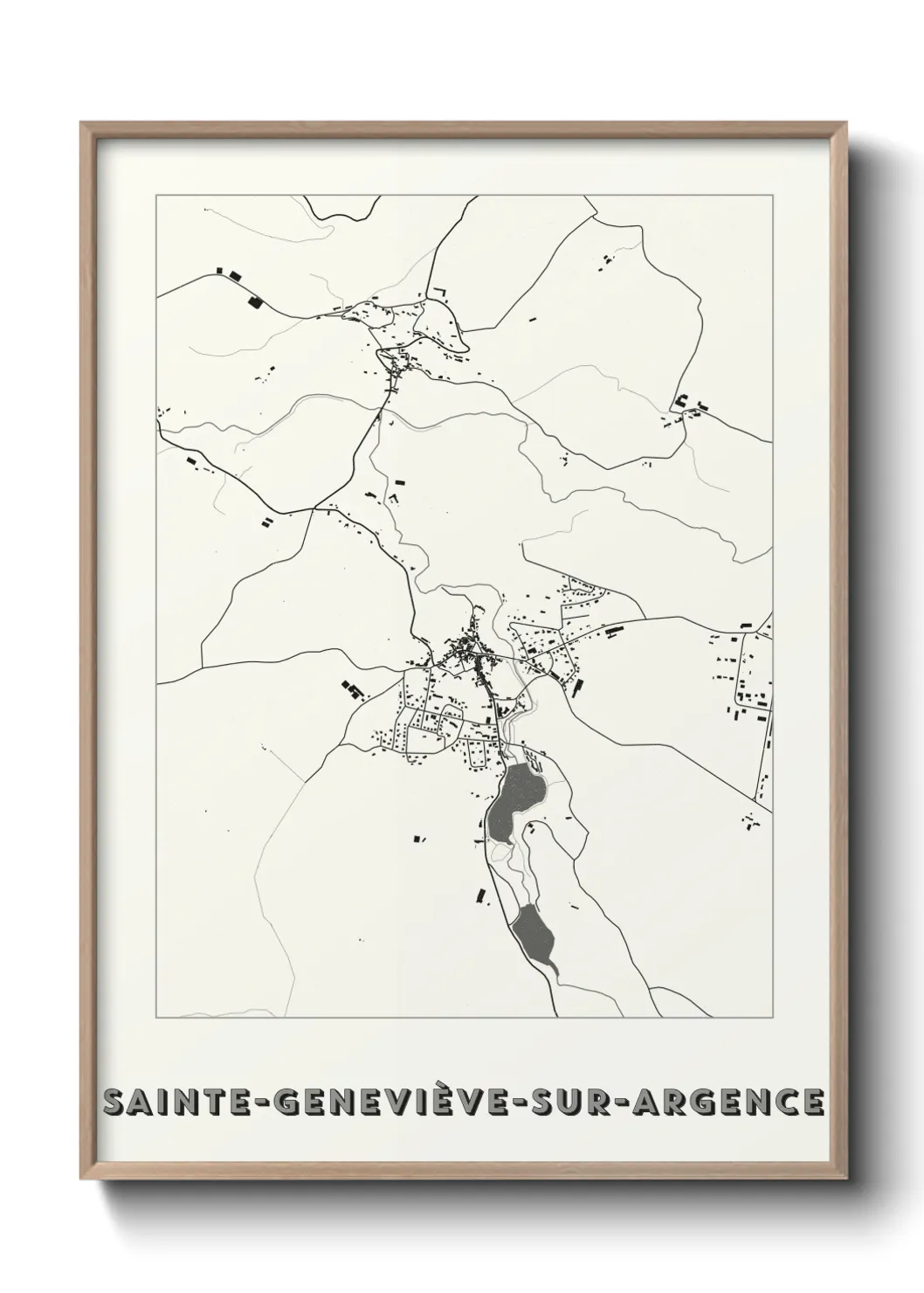 Un poster carteSainte-Geneviève-sur-Argence