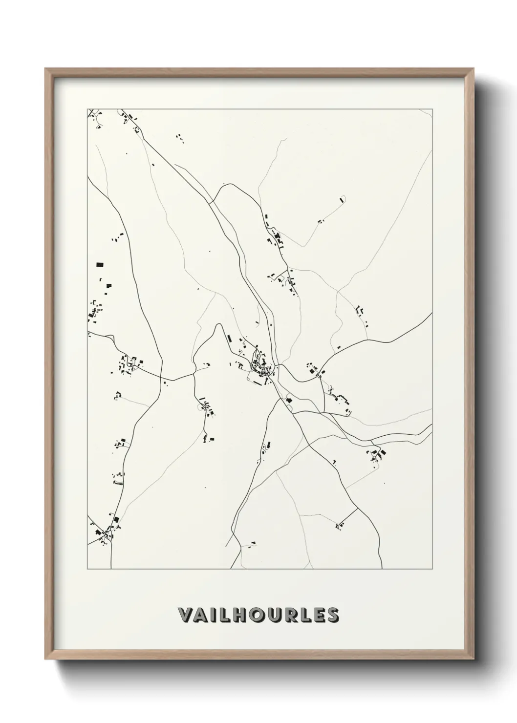 Une affiche de carte sur Vailhourles