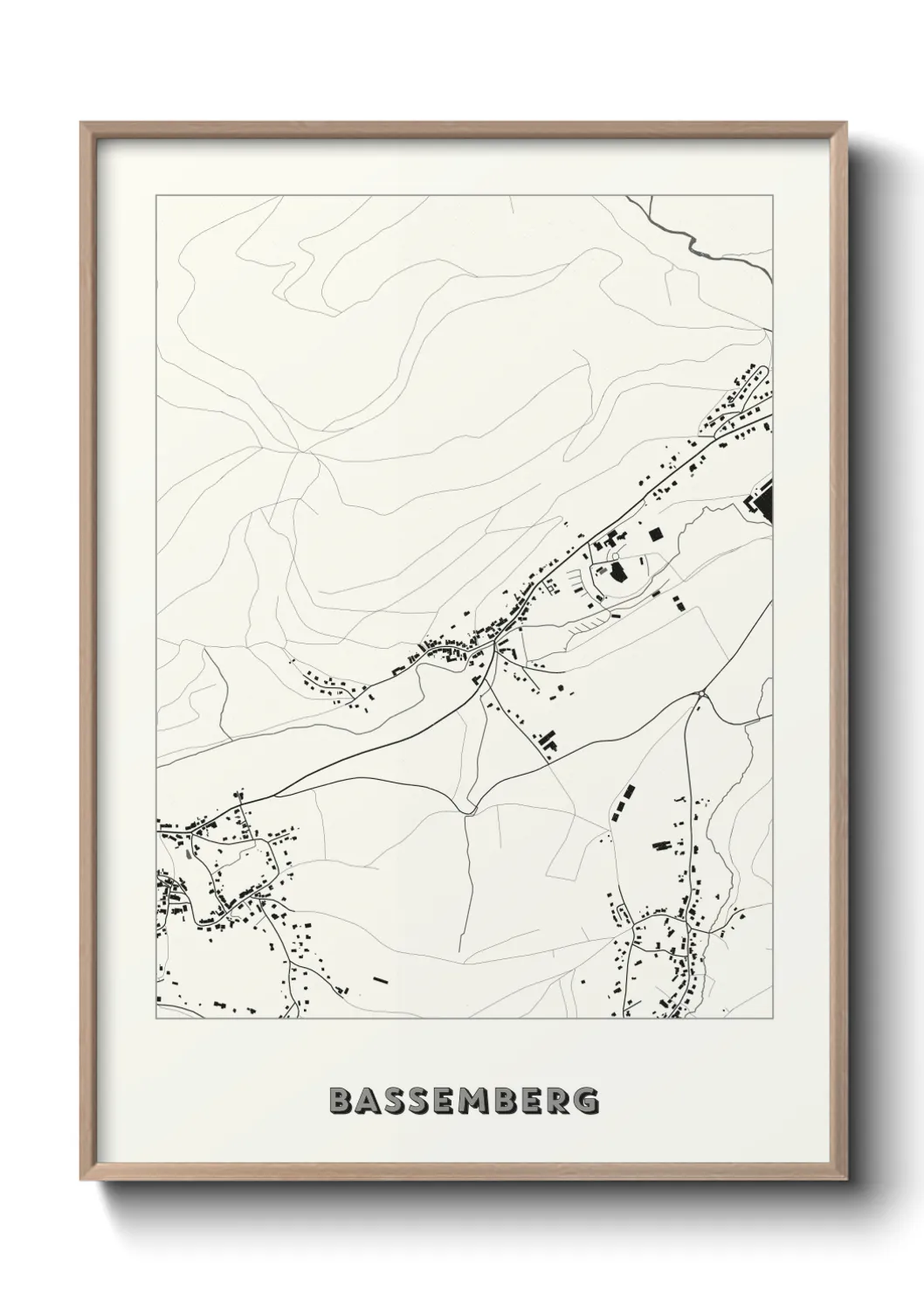 Une affiche de carte sur Bassemberg