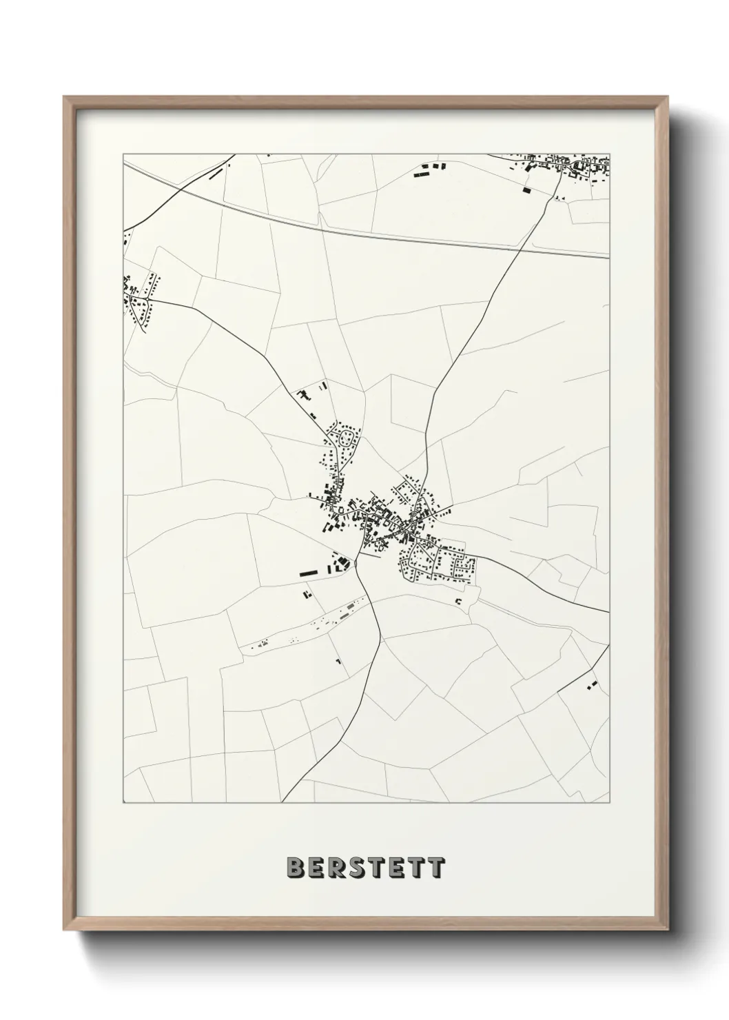 Une affiche de carte sur Berstett