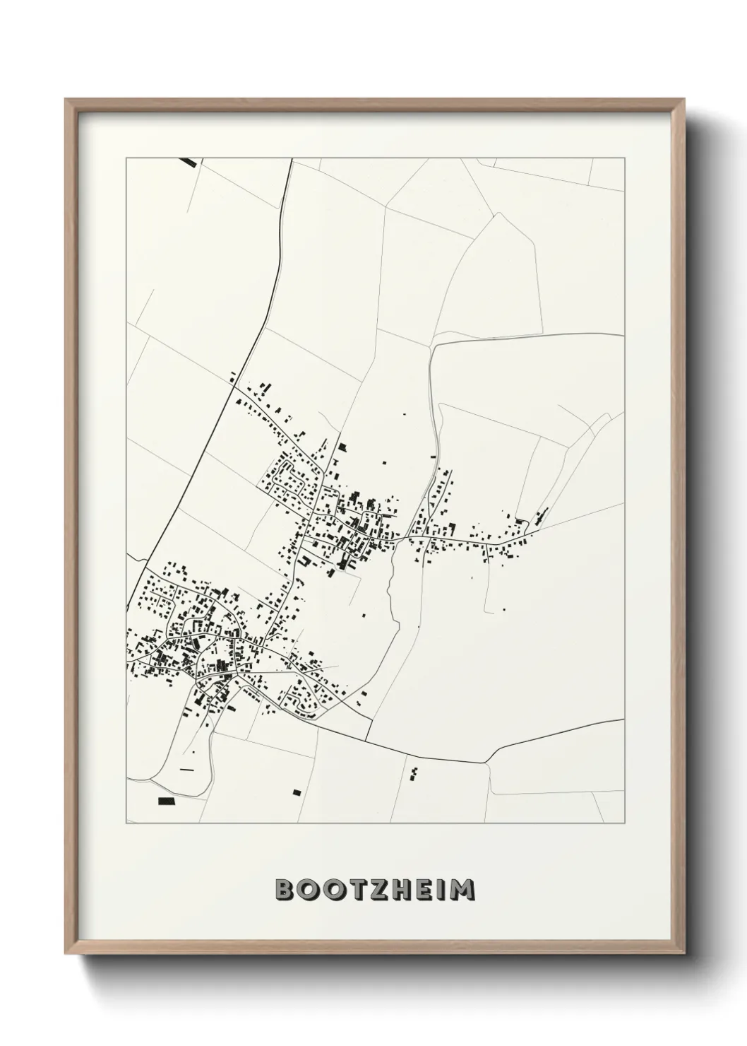 Une affiche de carte sur Bootzheim