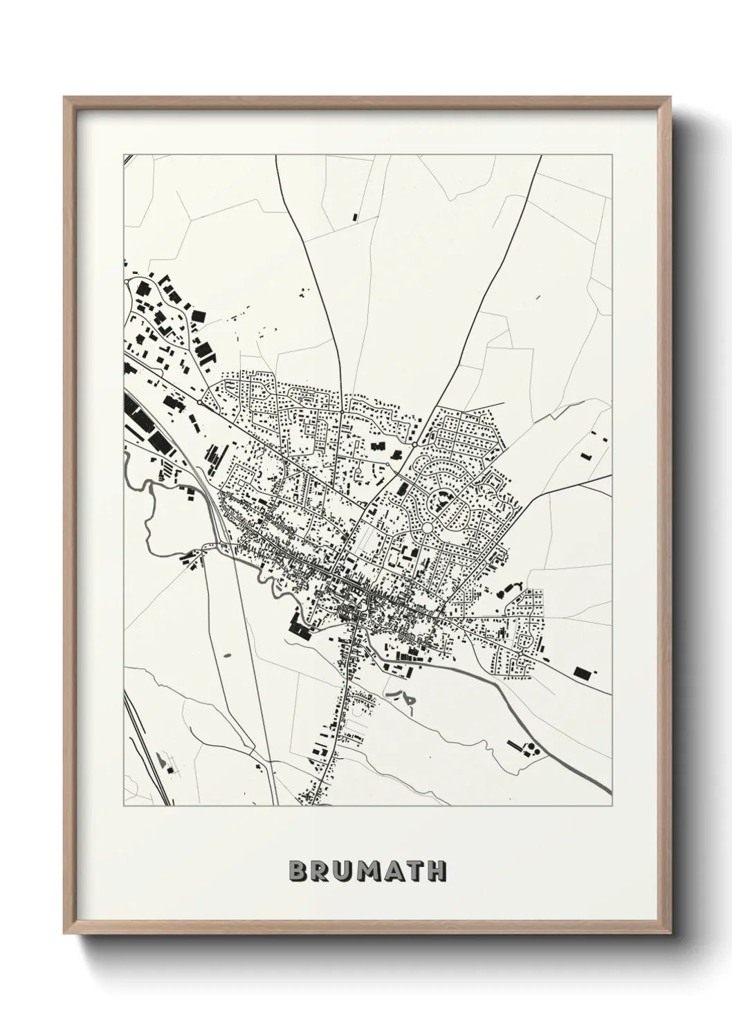 Une affiche de carte sur Brumath