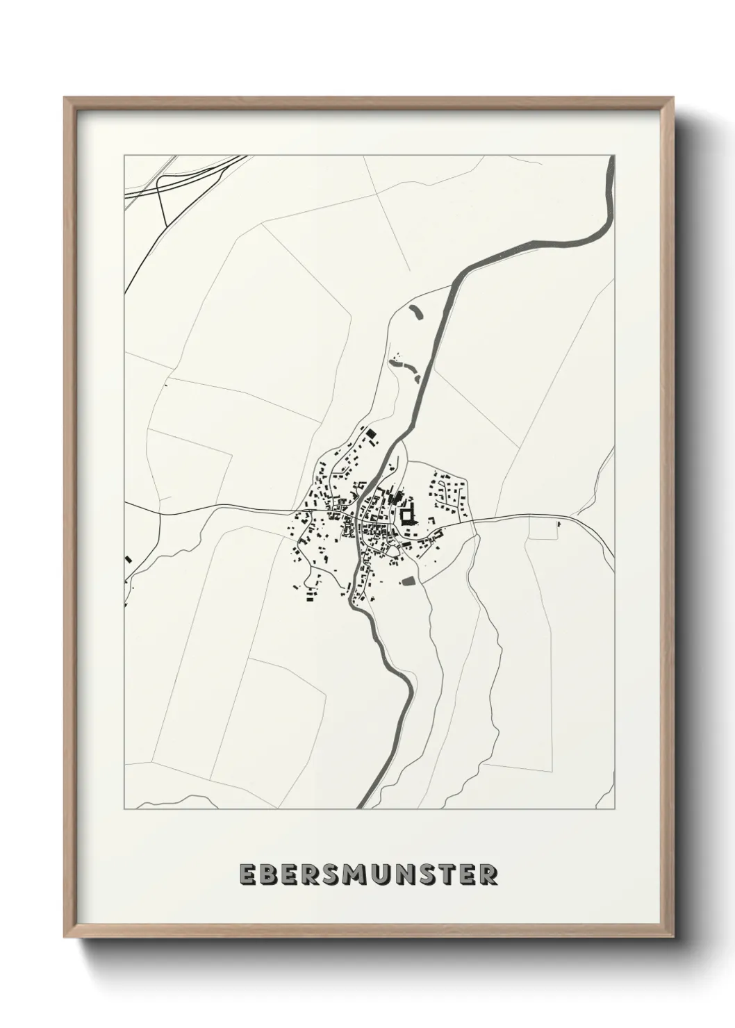 Une affiche de carte sur Ebersmunster