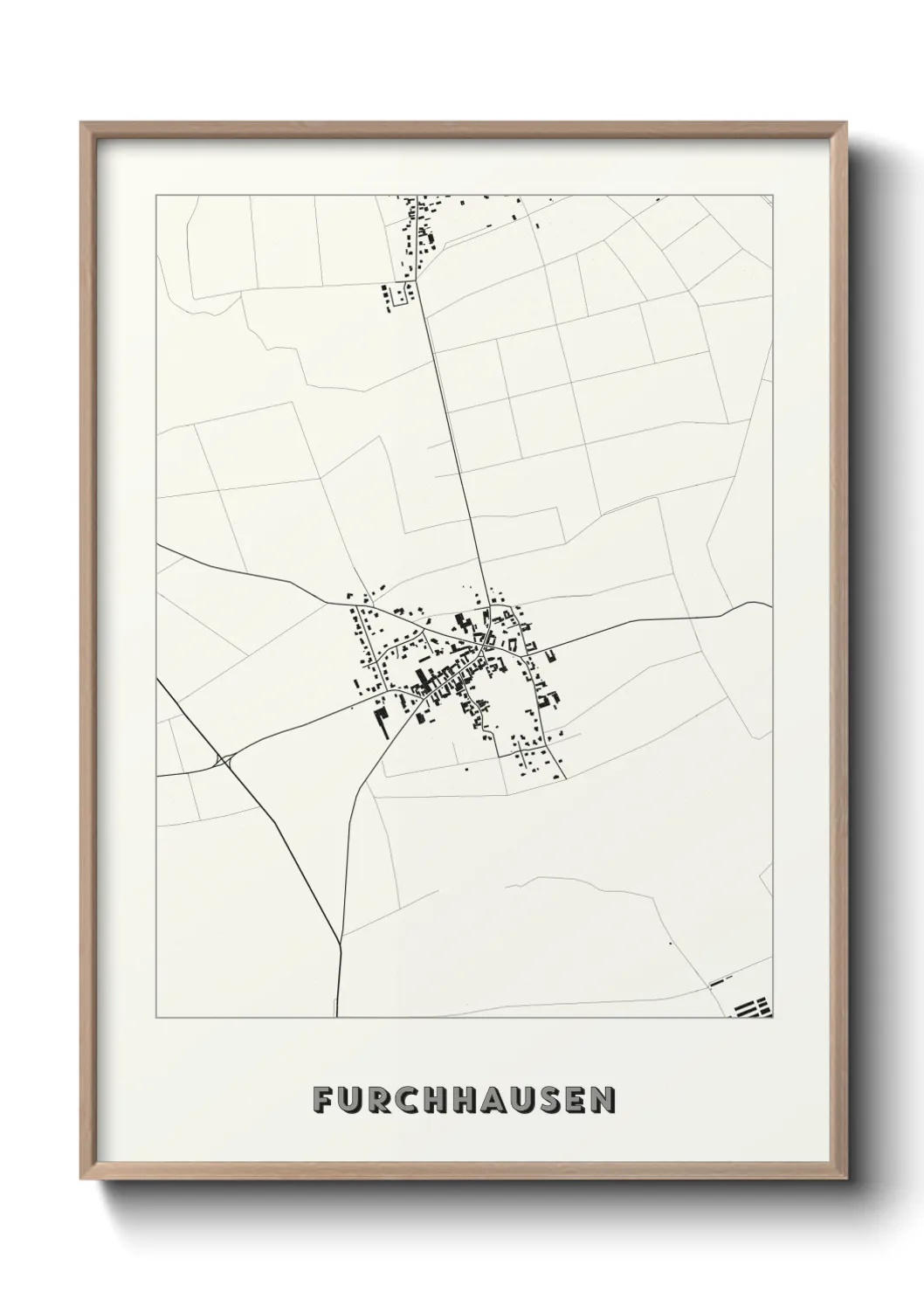 Une affiche de carte sur Furchhausen