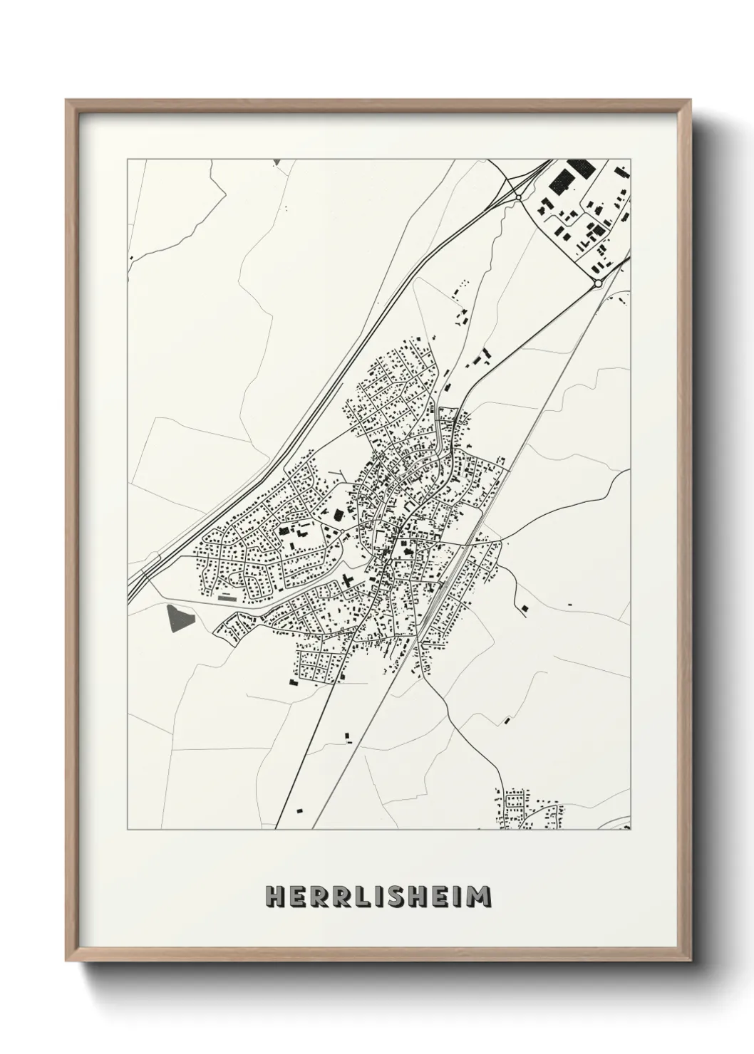Une affiche de carte sur Herrlisheim