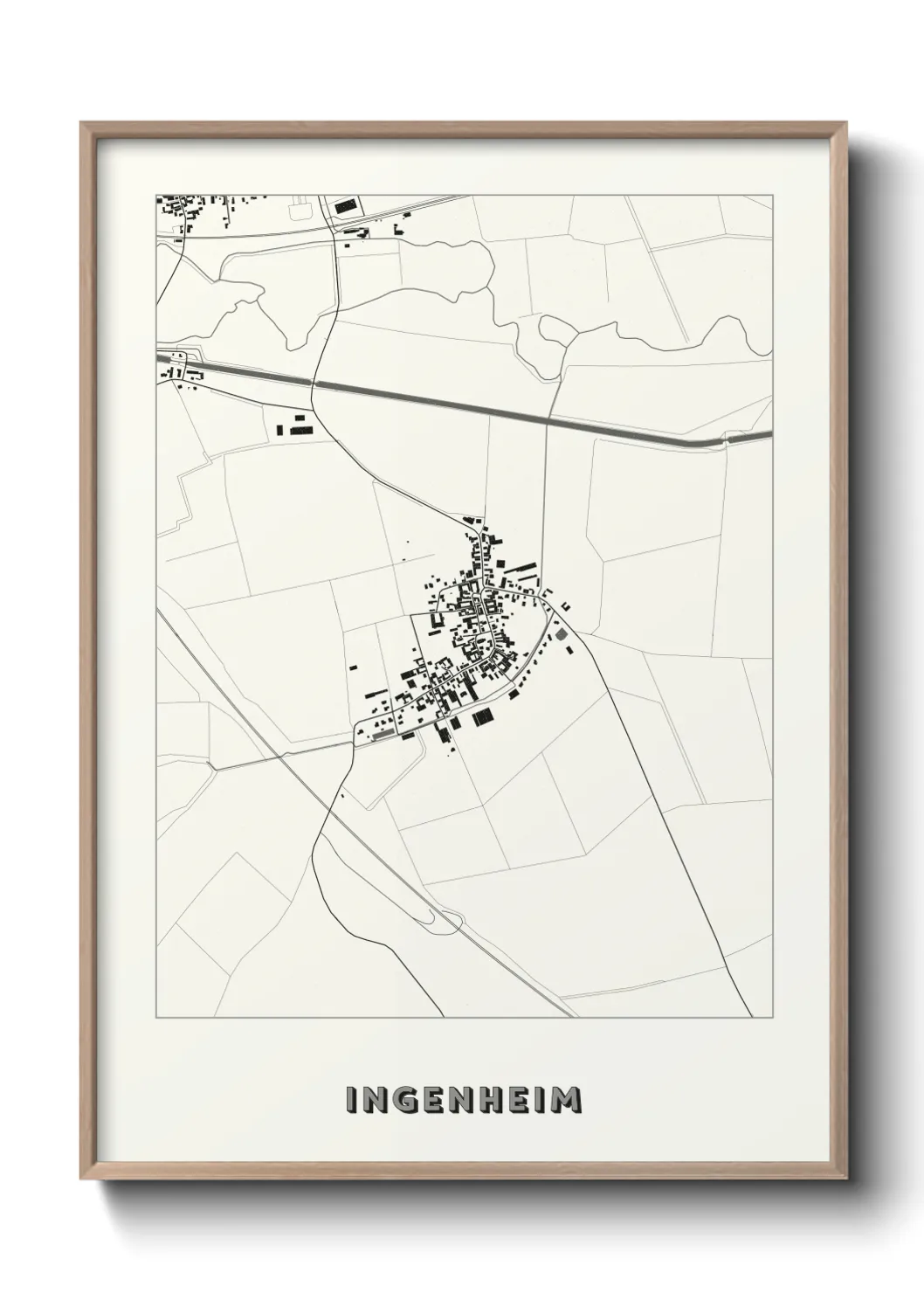 Une affiche de carte sur Ingenheim