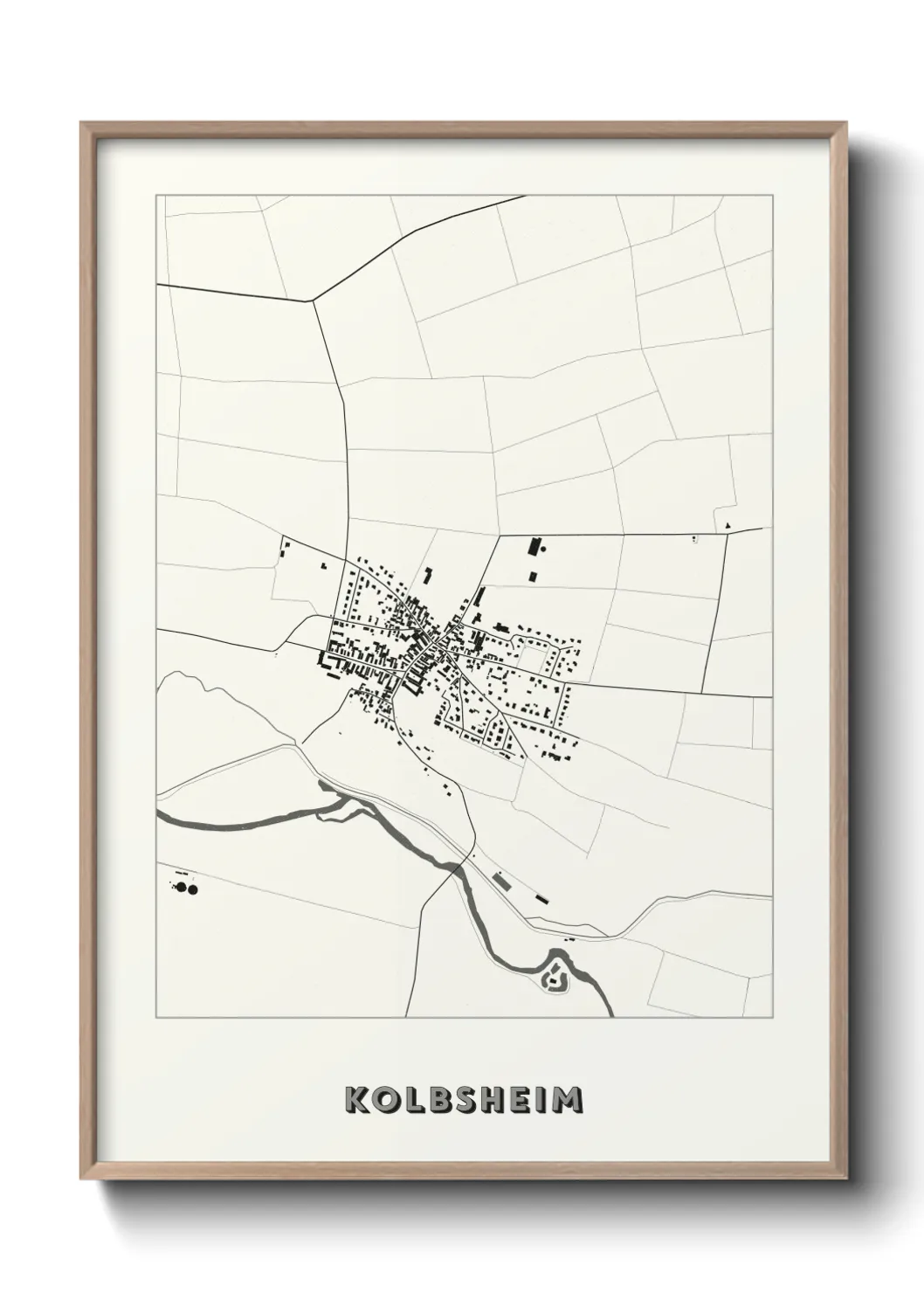 Une affiche de carte sur Kolbsheim