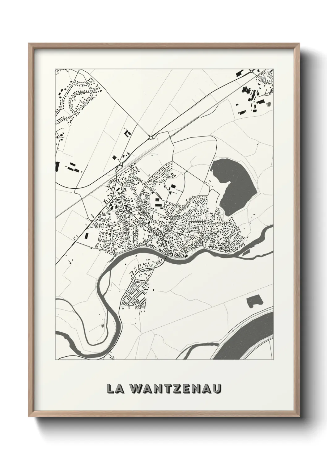 Une affiche de carte sur La Wantzenau