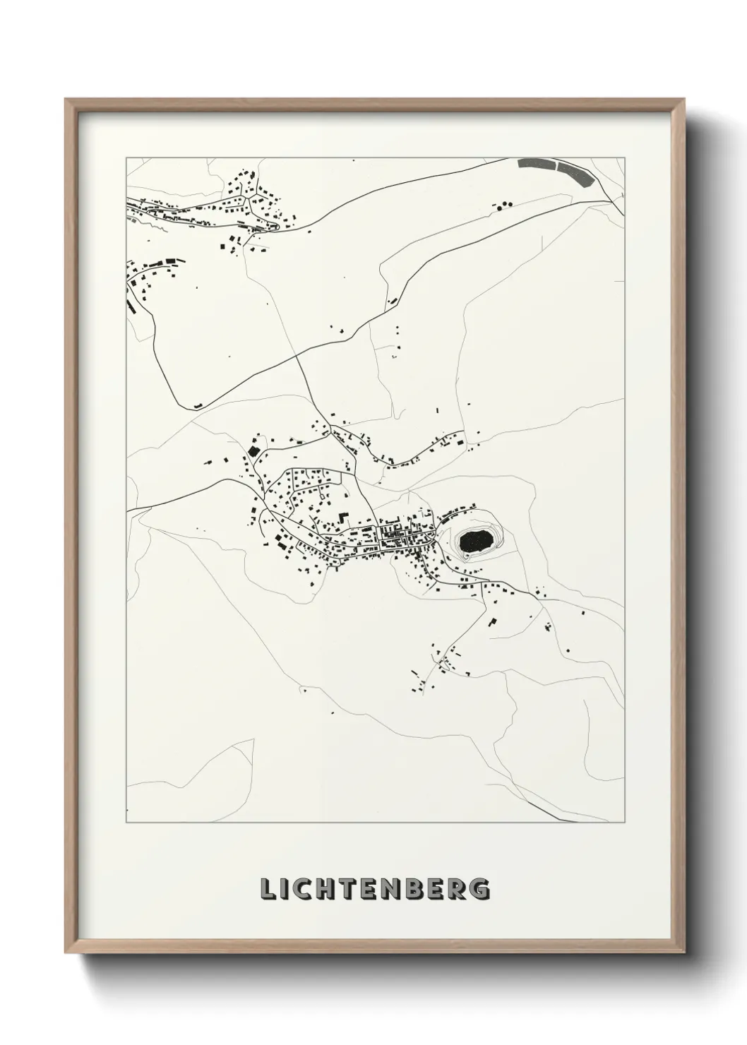 Une affiche de carte sur Lichtenberg
