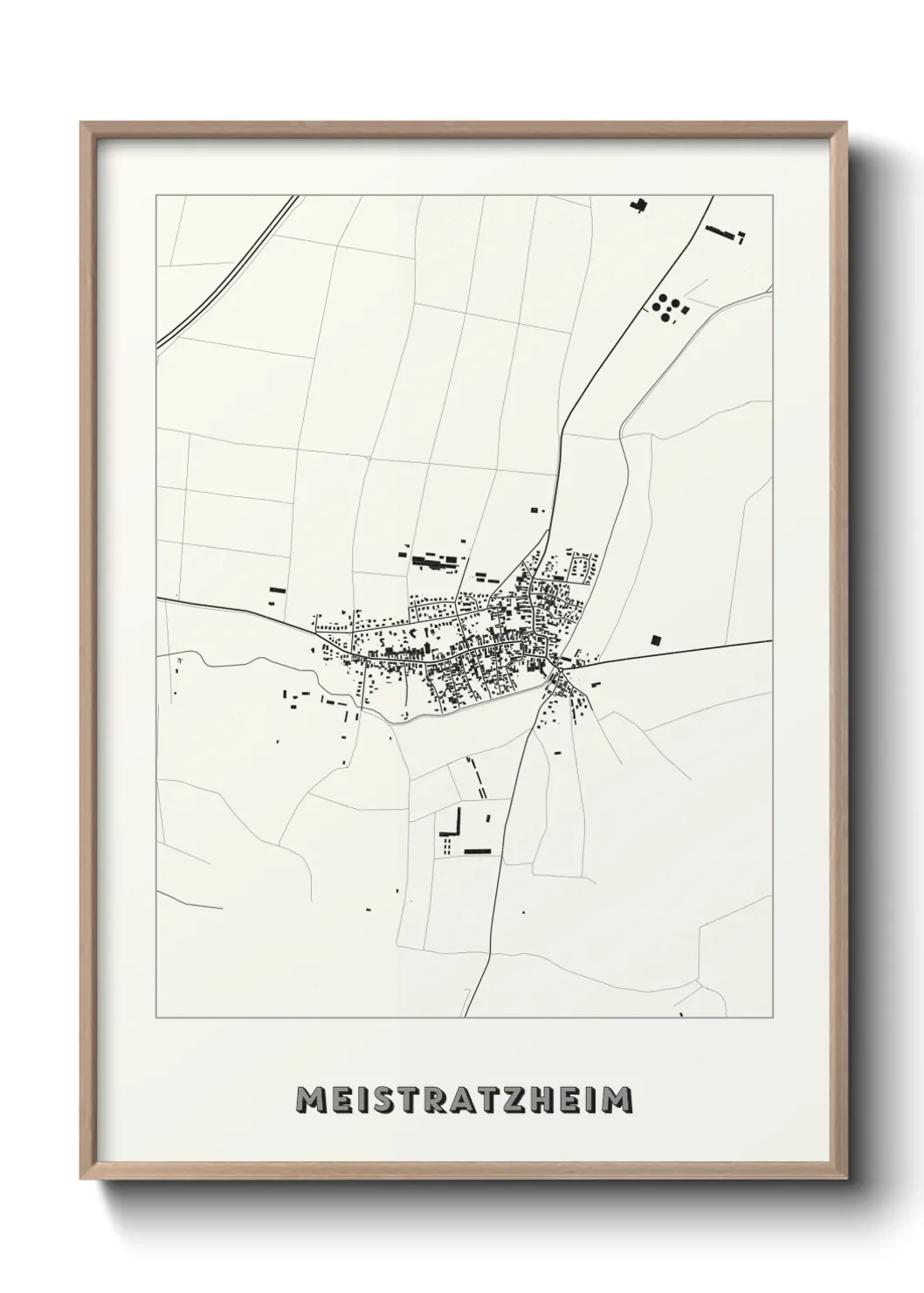 Une affiche de carte sur Meistratzheim