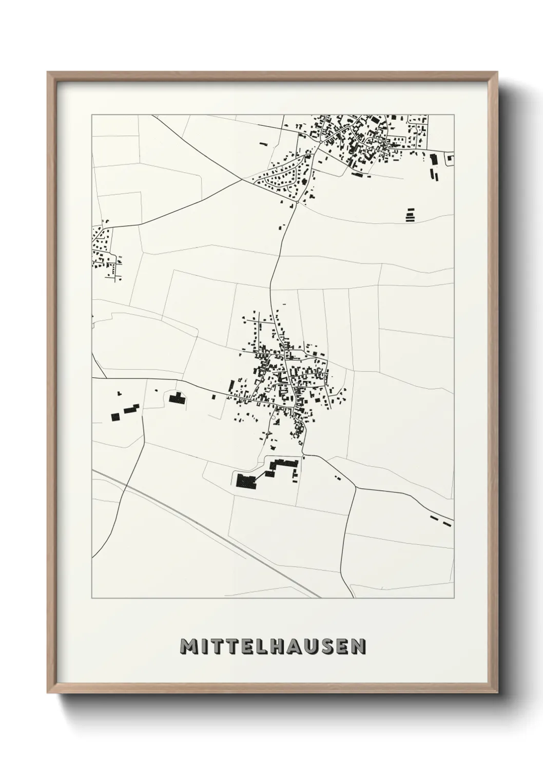 Une affiche de carte sur Mittelhausen