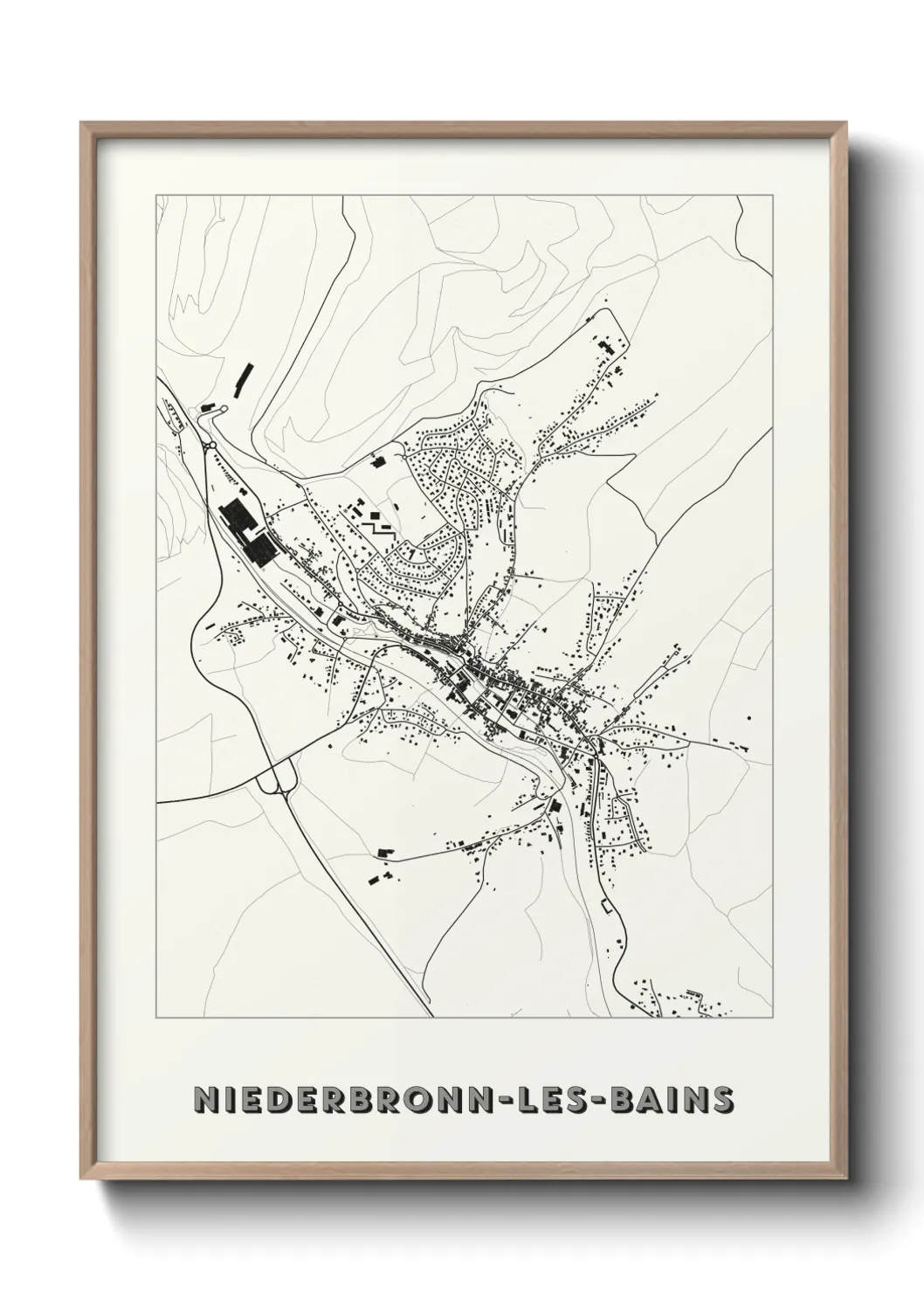 Une affiche de carte sur Niederbronn-les-Bains