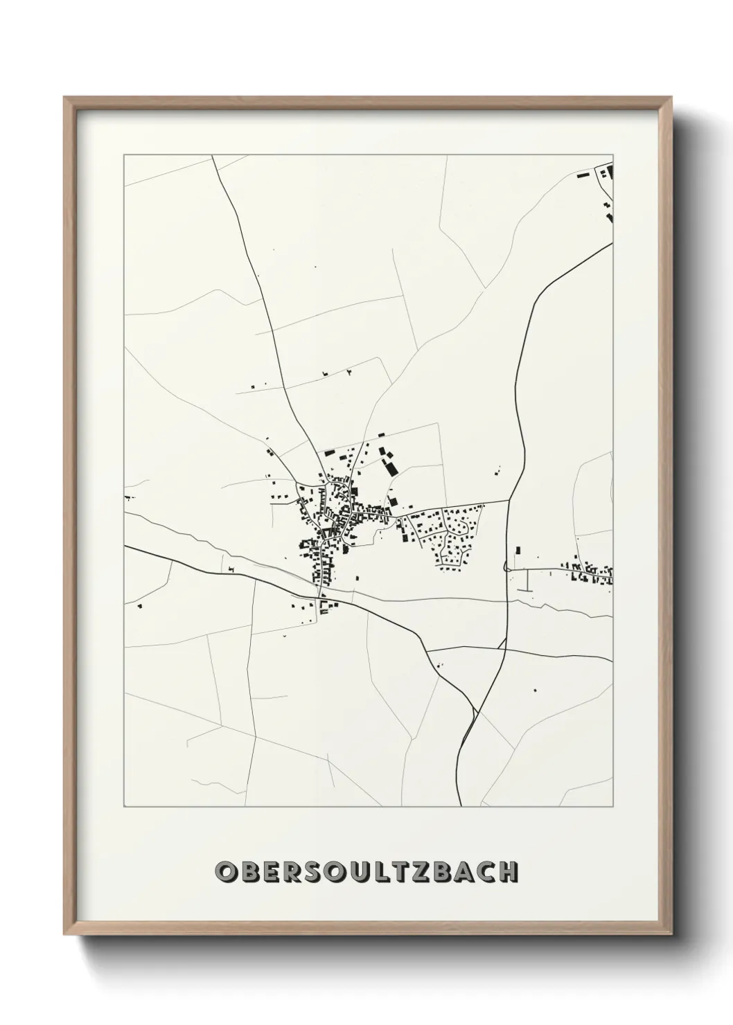 Une affiche de carte sur Obersoultzbach