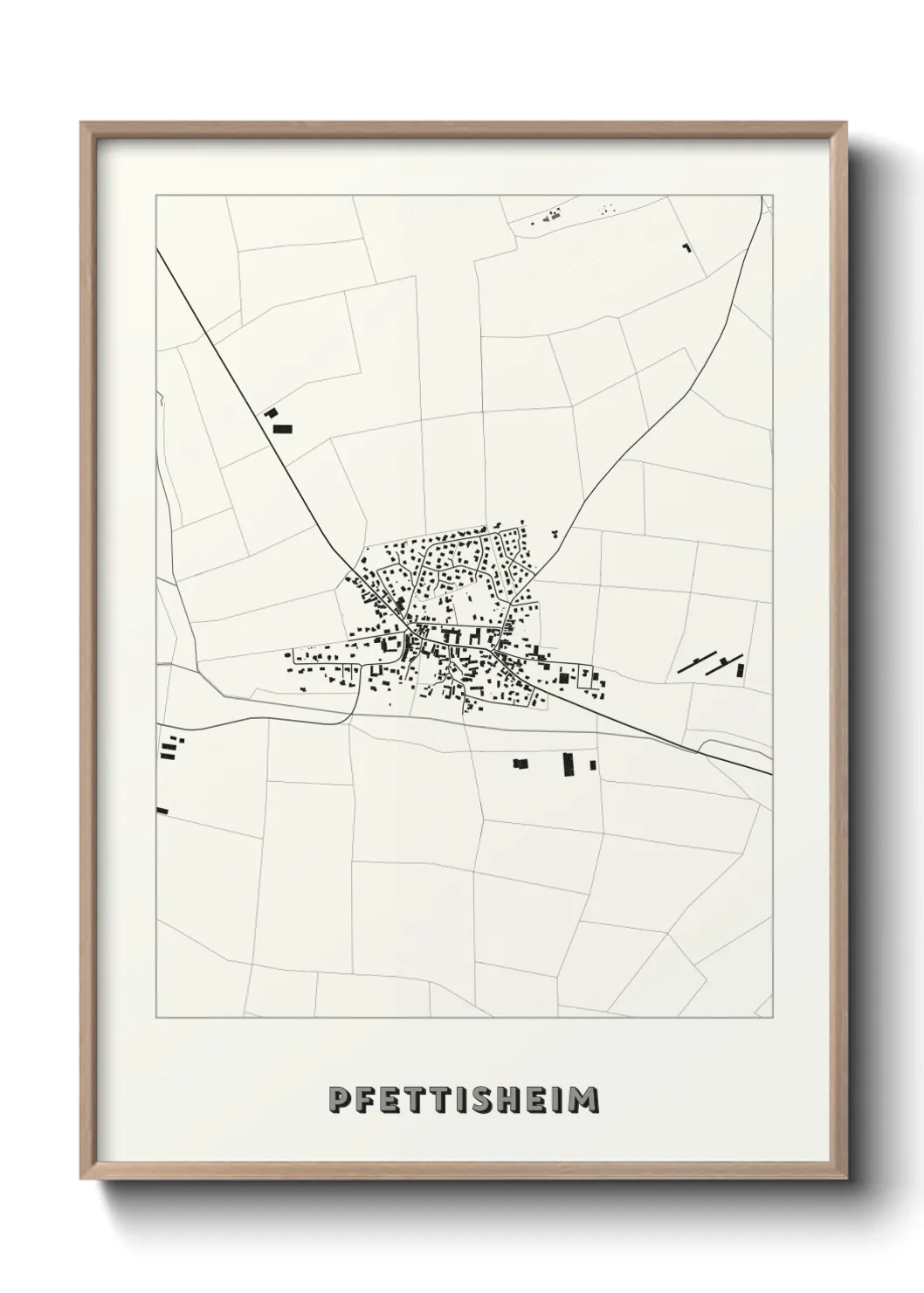 Une affiche de carte sur Pfettisheim