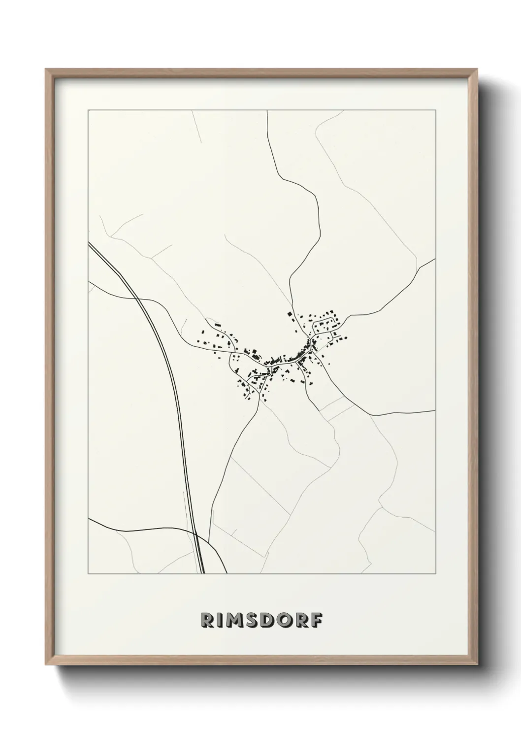 Une affiche de carte sur Rimsdorf