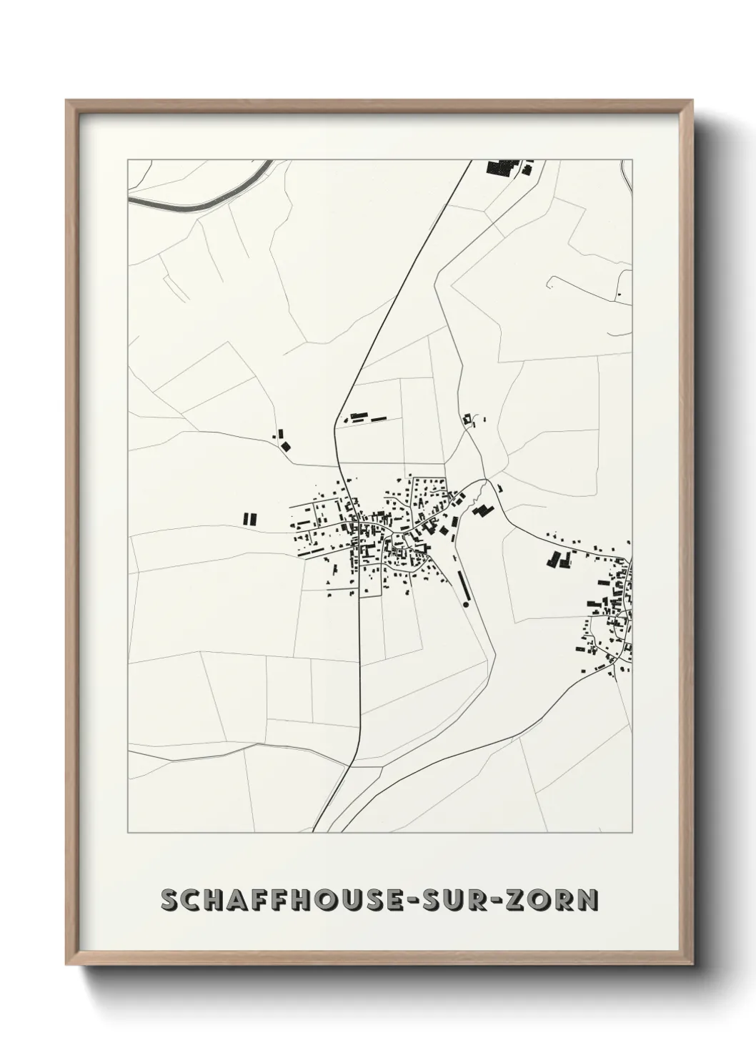 Une affiche de carte sur Schaffhouse-sur-Zorn