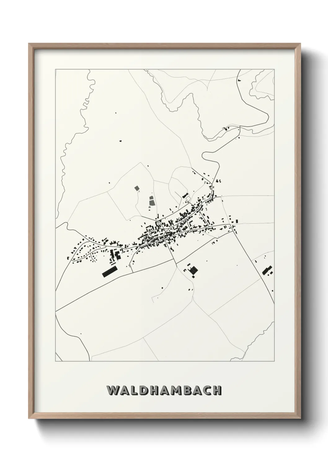 Une affiche de carte sur Waldhambach