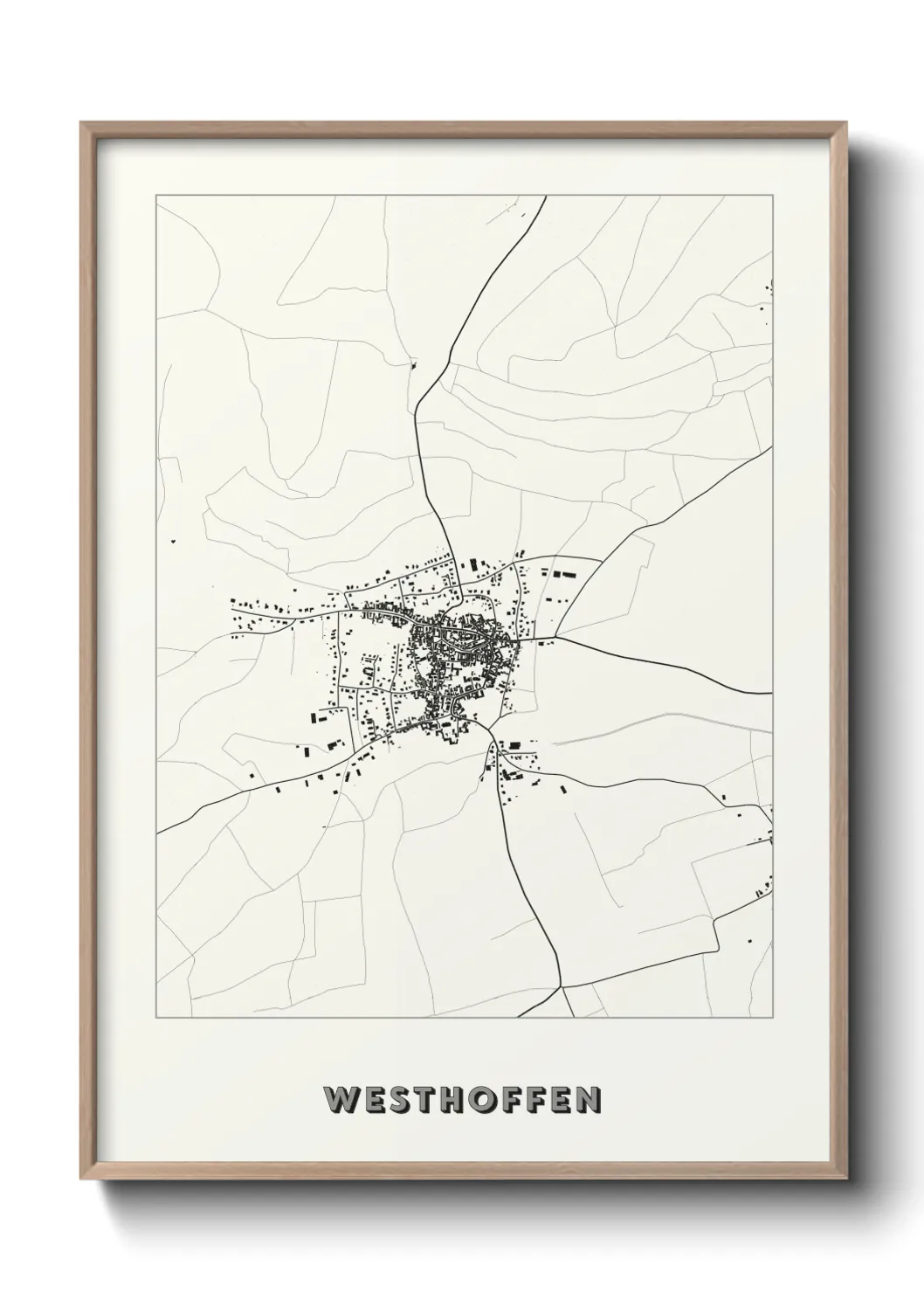 Une affiche de carte sur Westhoffen