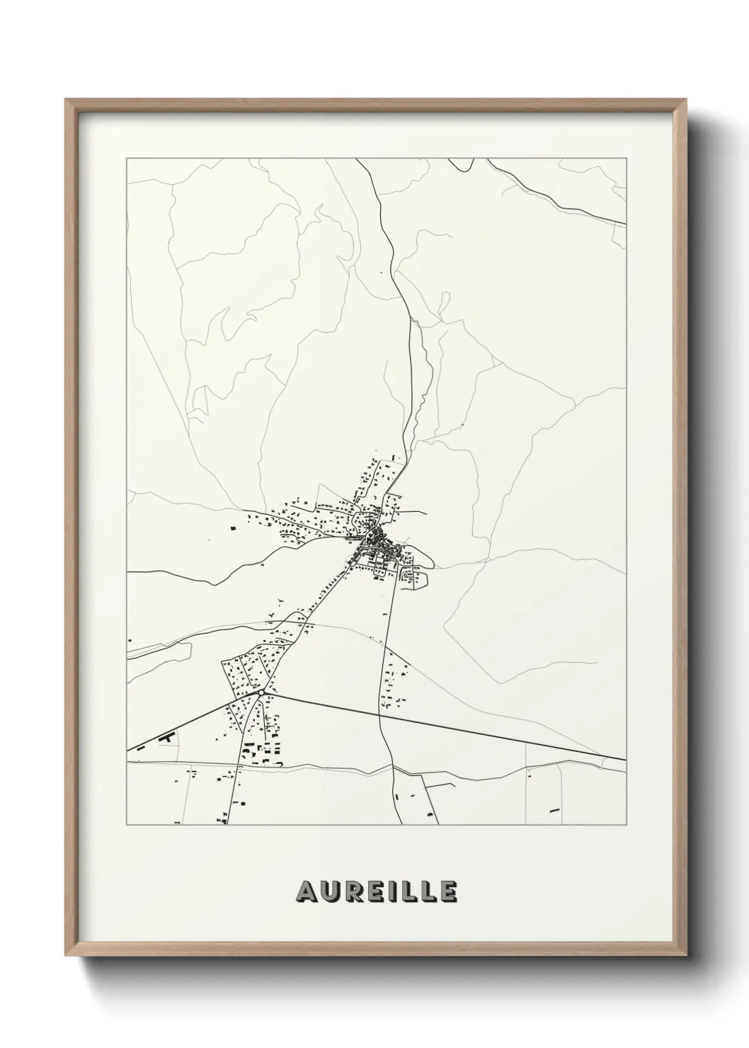 Une affiche de carte sur Aureille