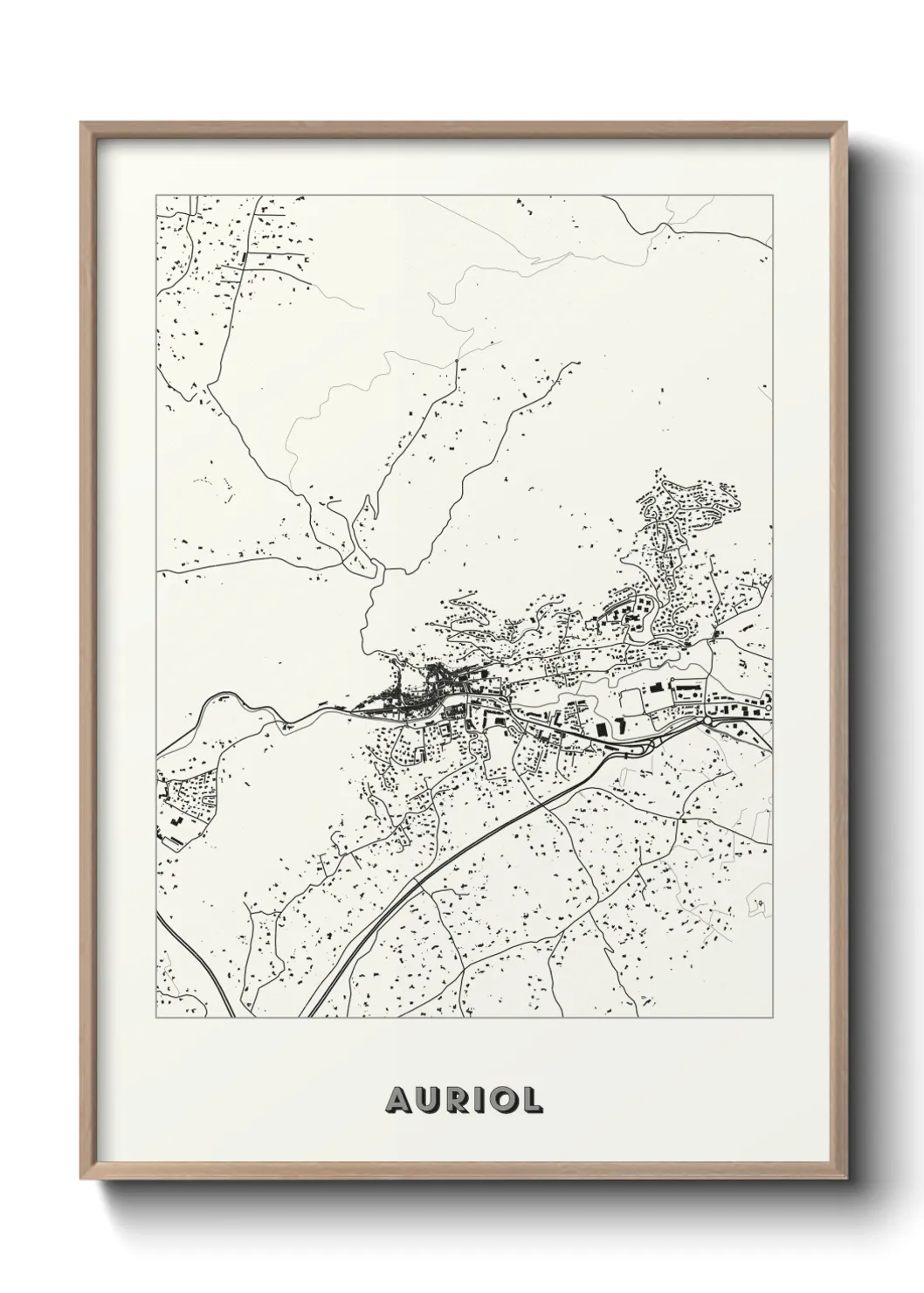 Une affiche de carte sur Auriol