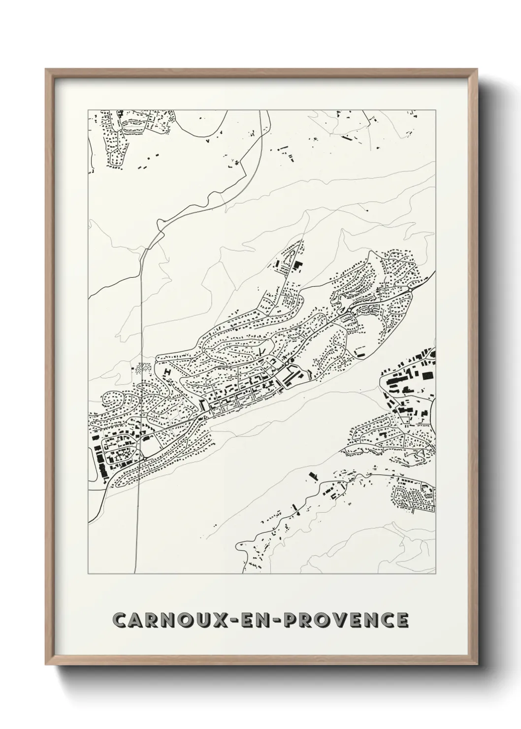Une affiche de carte sur Carnoux-en-Provence