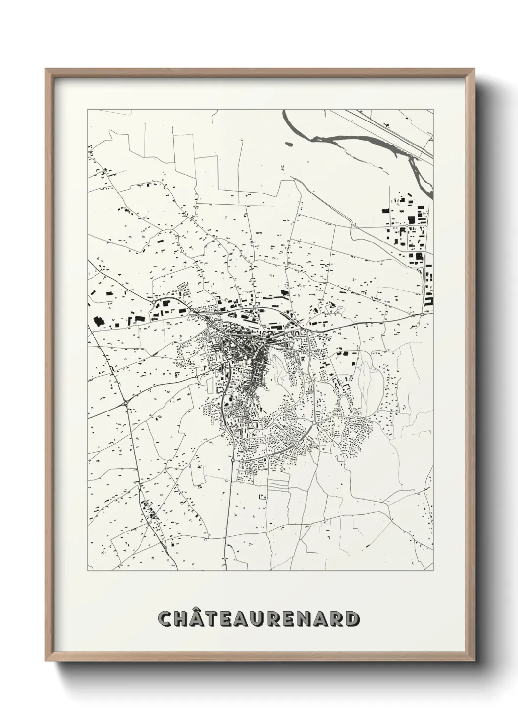 Une affiche de carte sur Châteaurenard