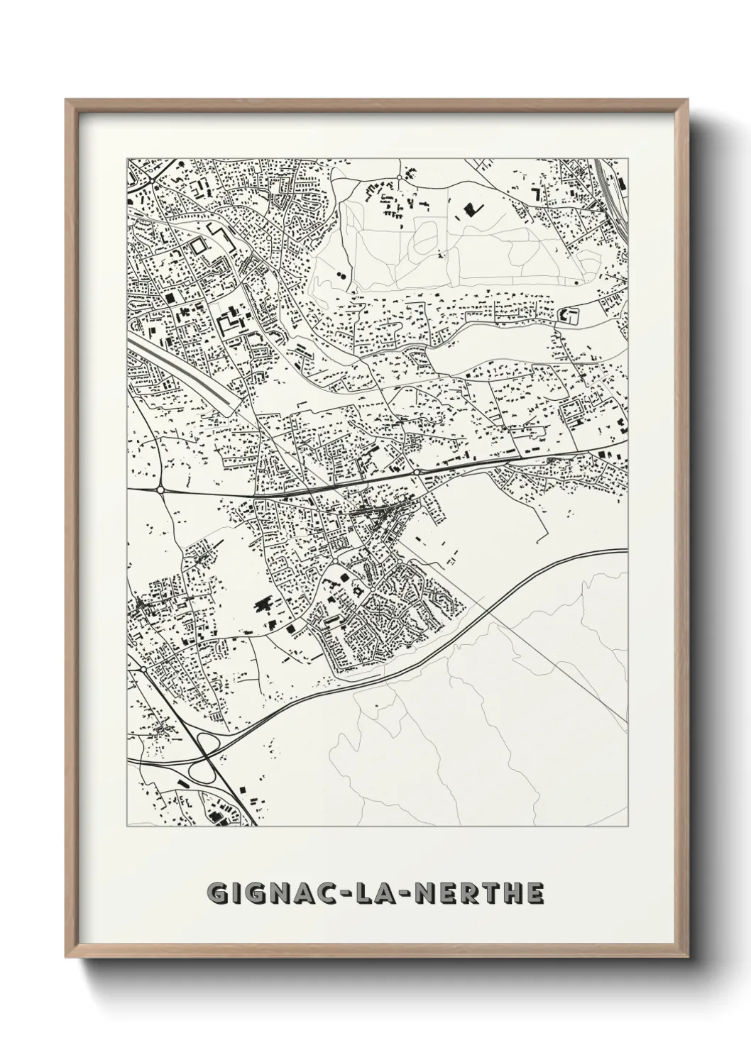 Une affiche de carte sur Gignac-la-Nerthe