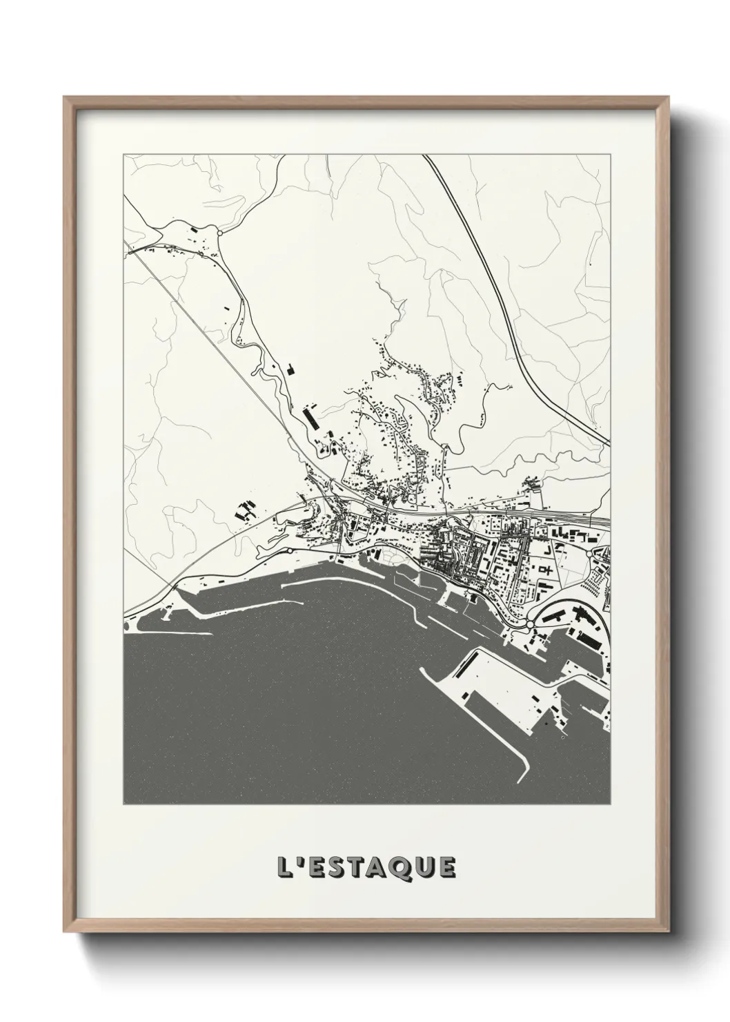 Une affiche de carte sur L'Estaque