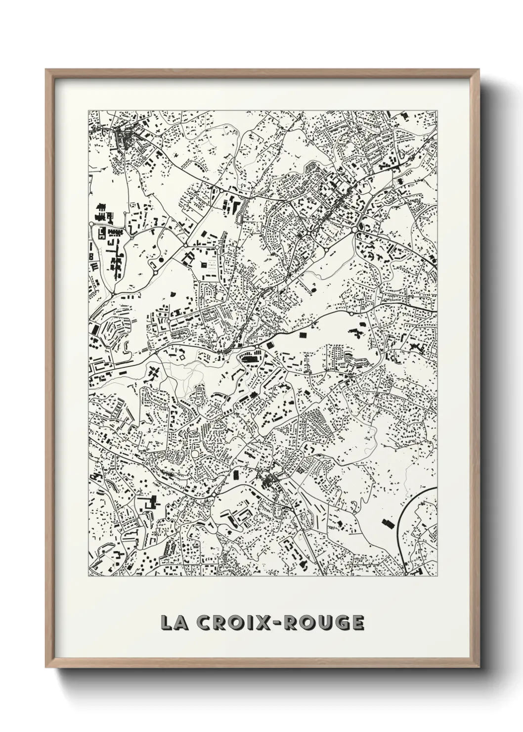 Une affiche de carte sur La Croix-Rouge