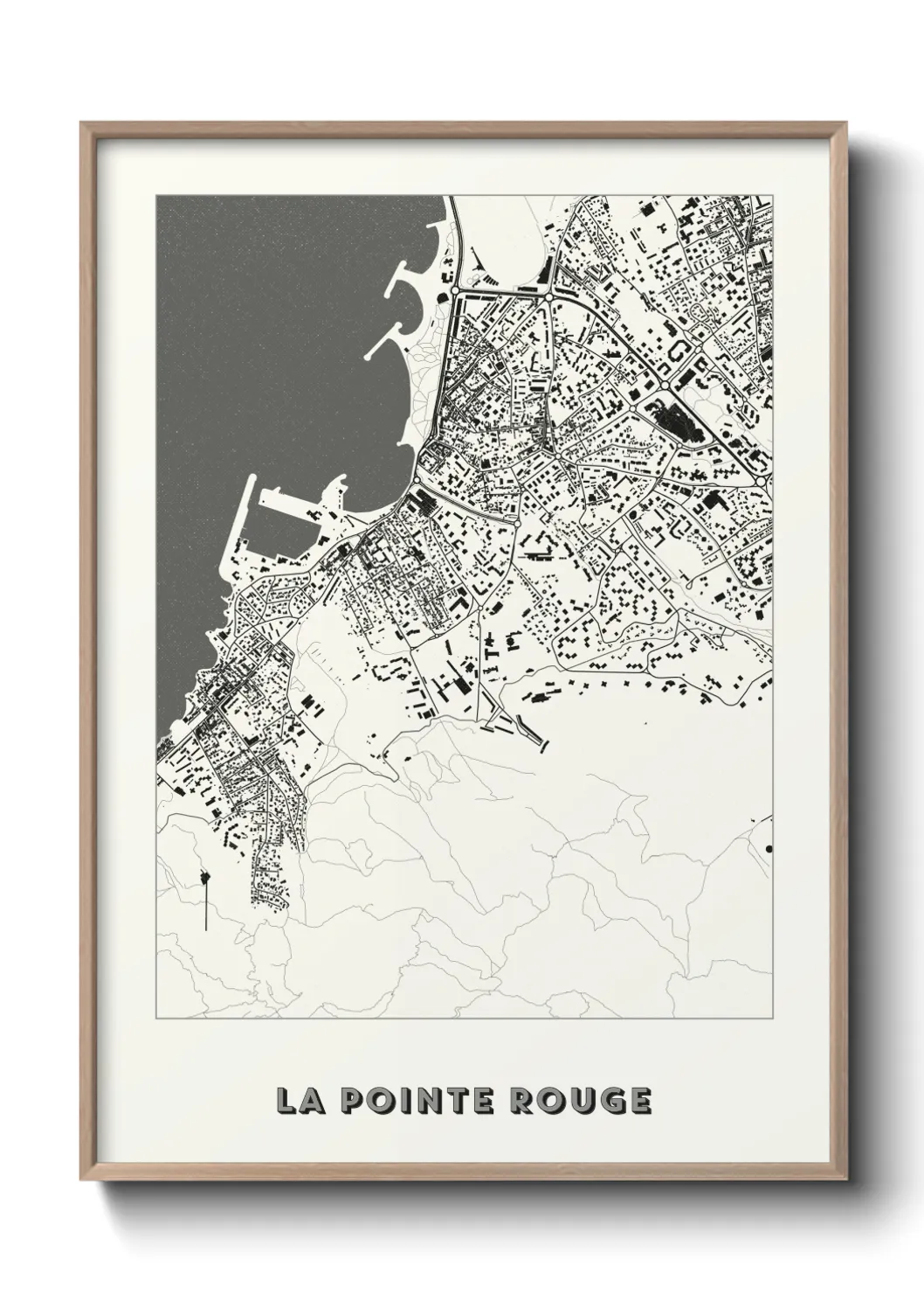 Une affiche de carte sur La Pointe Rouge