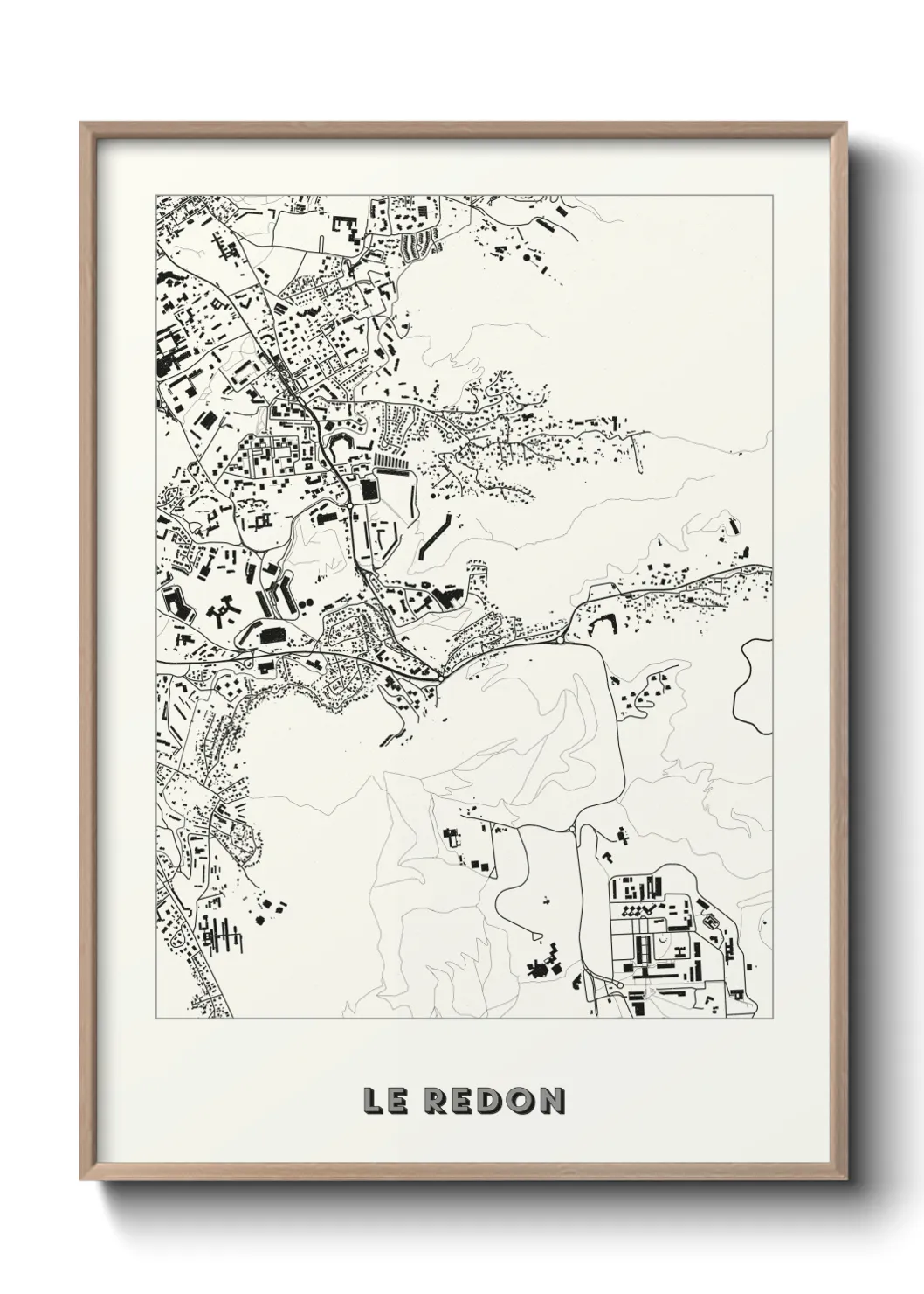 Une affiche de carte sur Le Redon