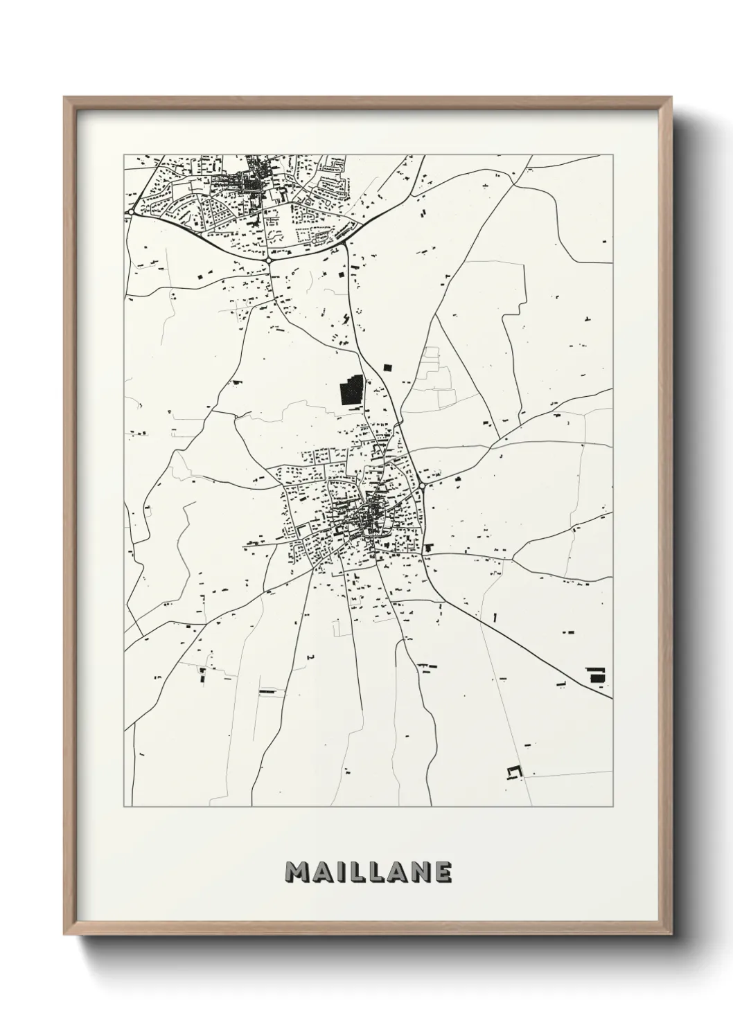 Une affiche de carte sur Maillane