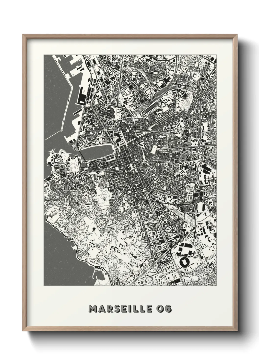 Une affiche de carte sur Marseille 06