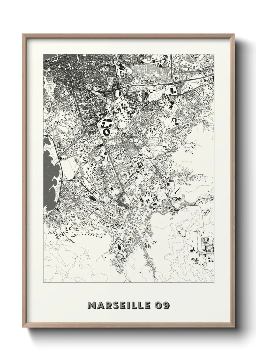 Une affiche de carte sur Marseille 09