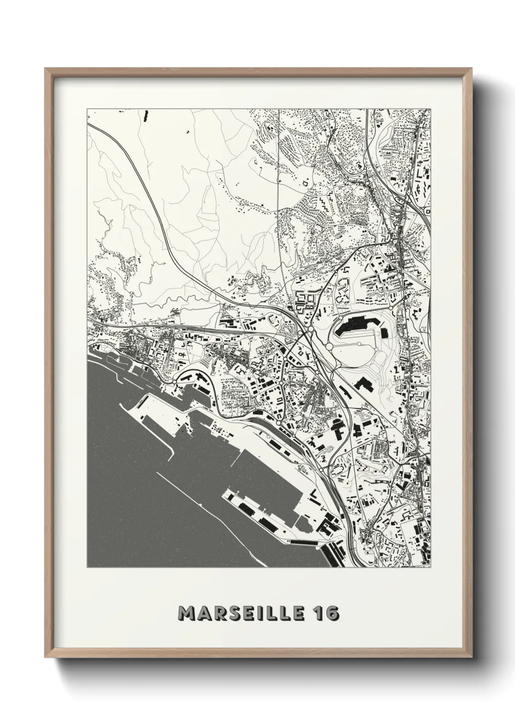 Une affiche de carte sur Marseille 16