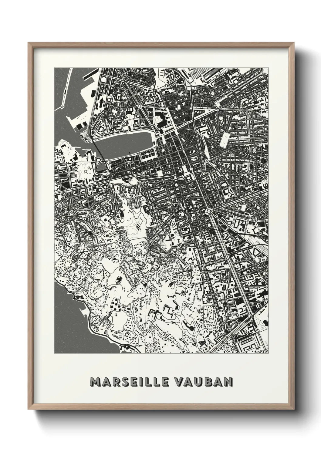 Une affiche de carte sur Marseille Vauban