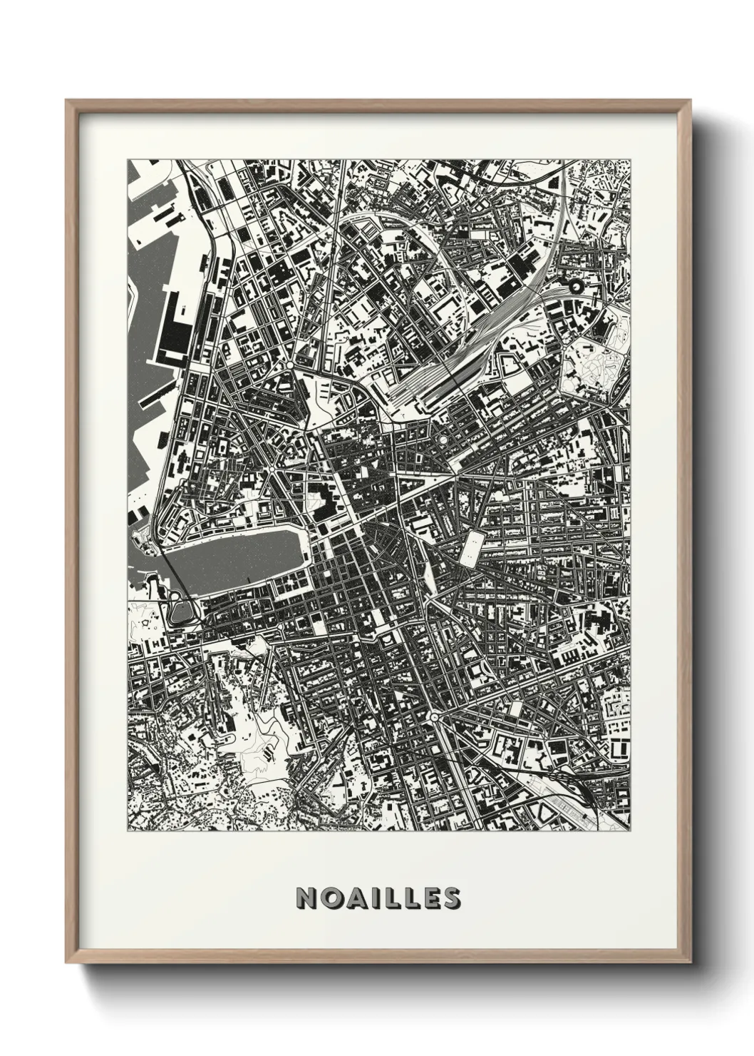 Une affiche de carte sur Noailles