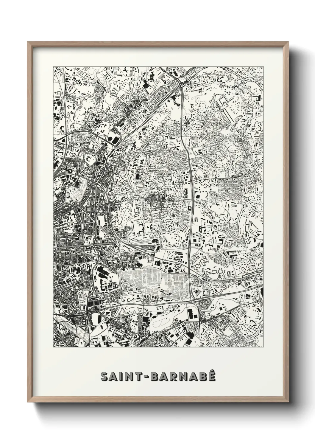 Une affiche de carte sur Saint-Barnabé