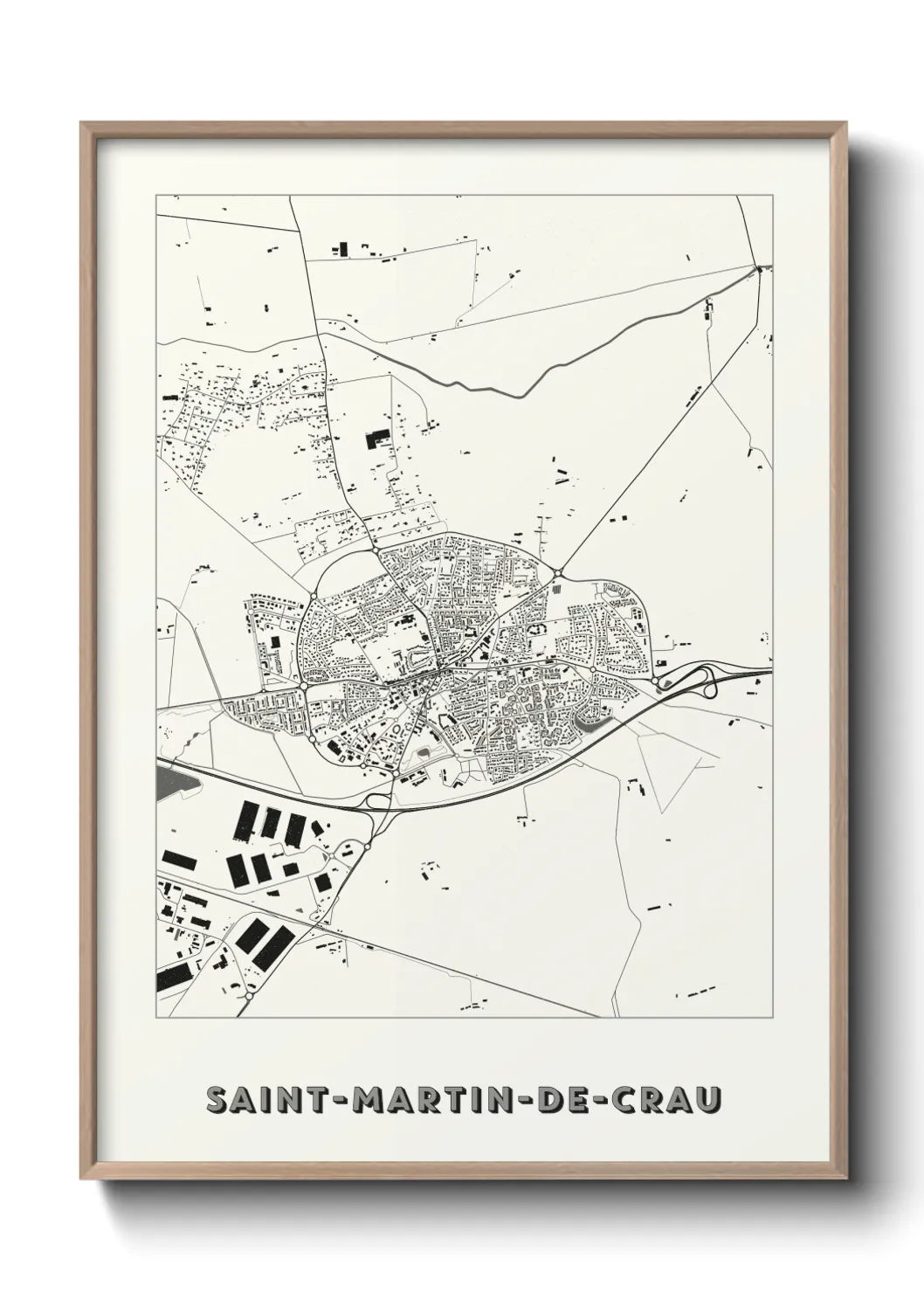 Une affiche de carte sur Saint-Martin-de-Crau
