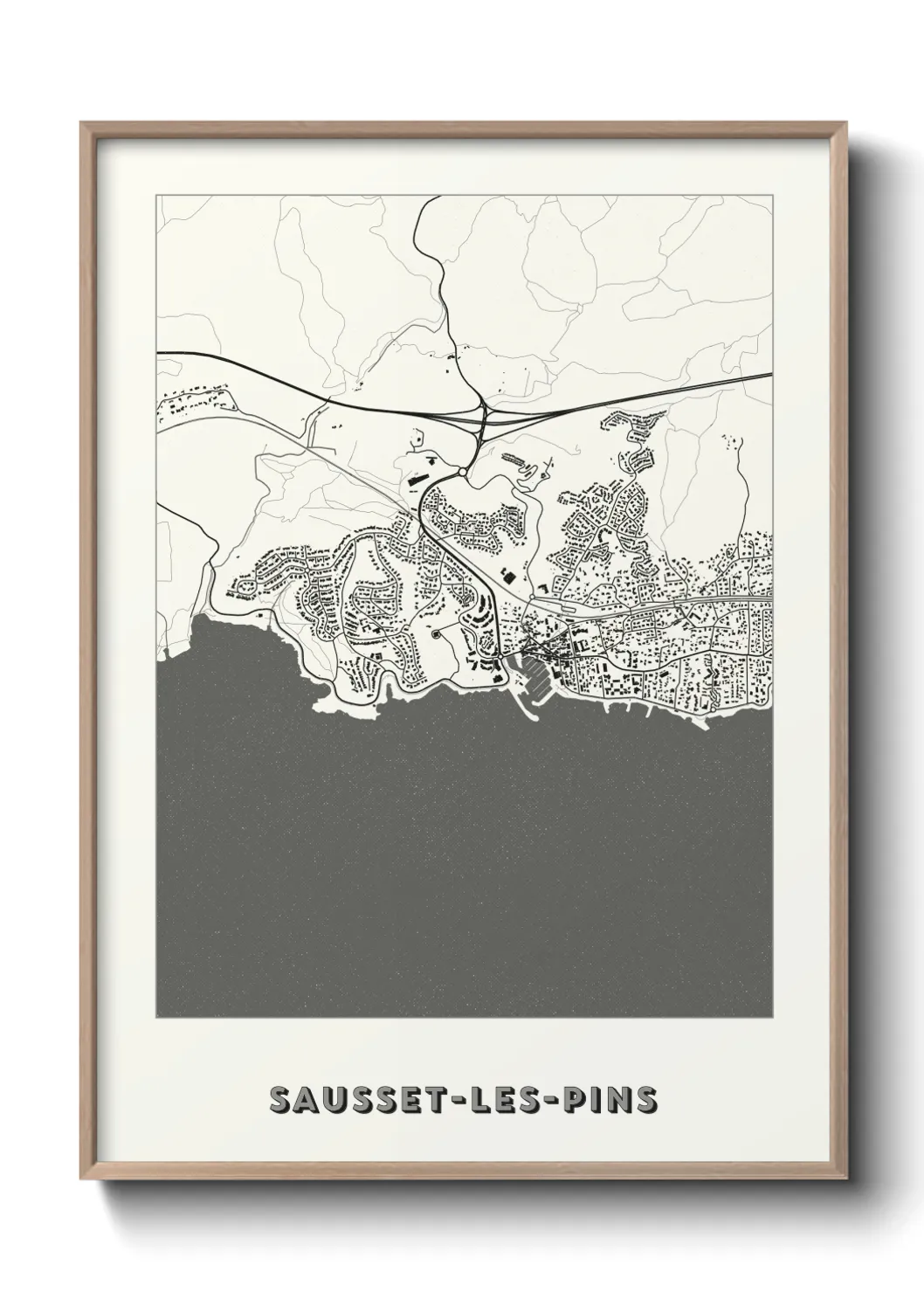 Une affiche de carte sur Sausset-les-Pins