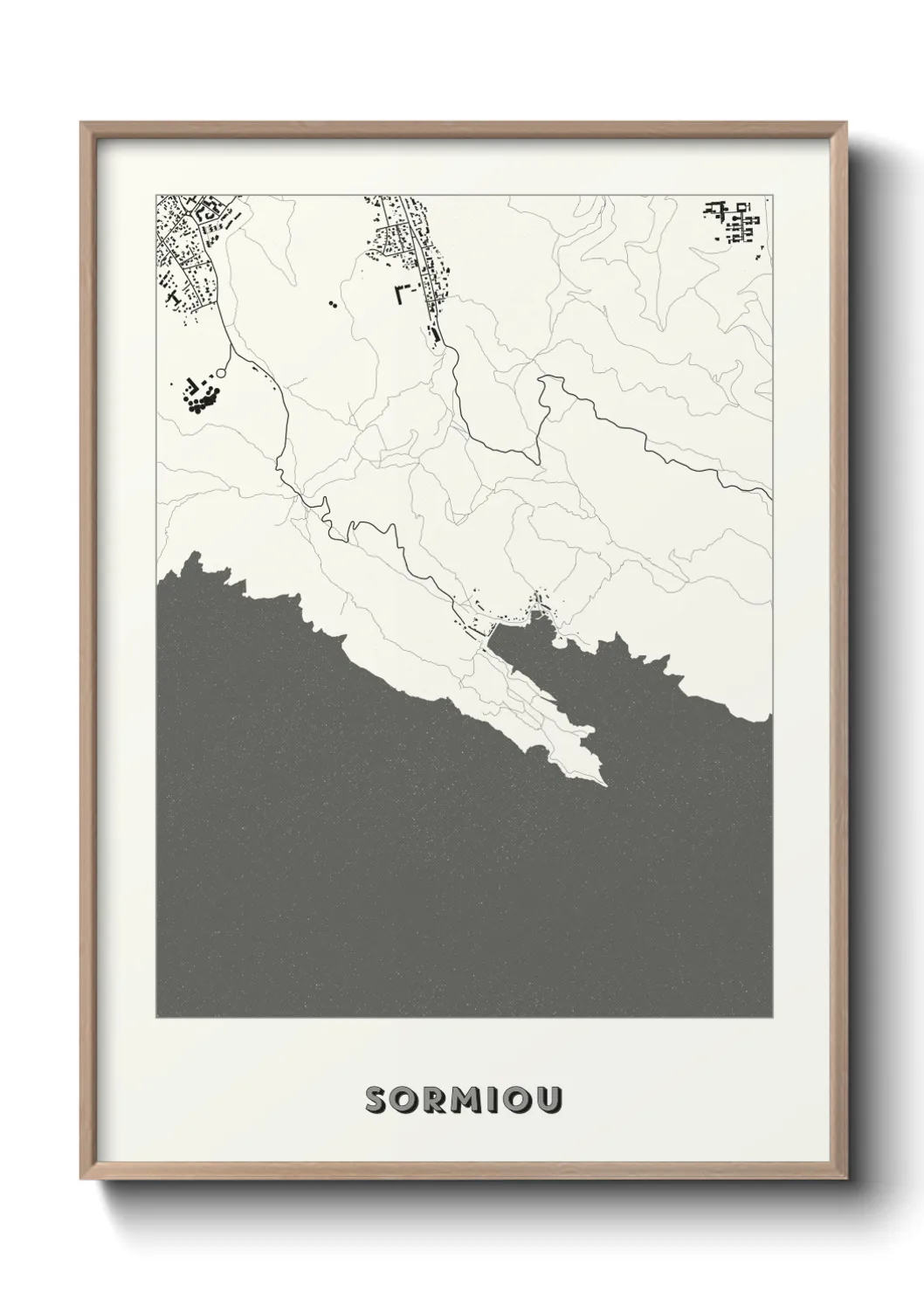 Une affiche de carte sur Sormiou